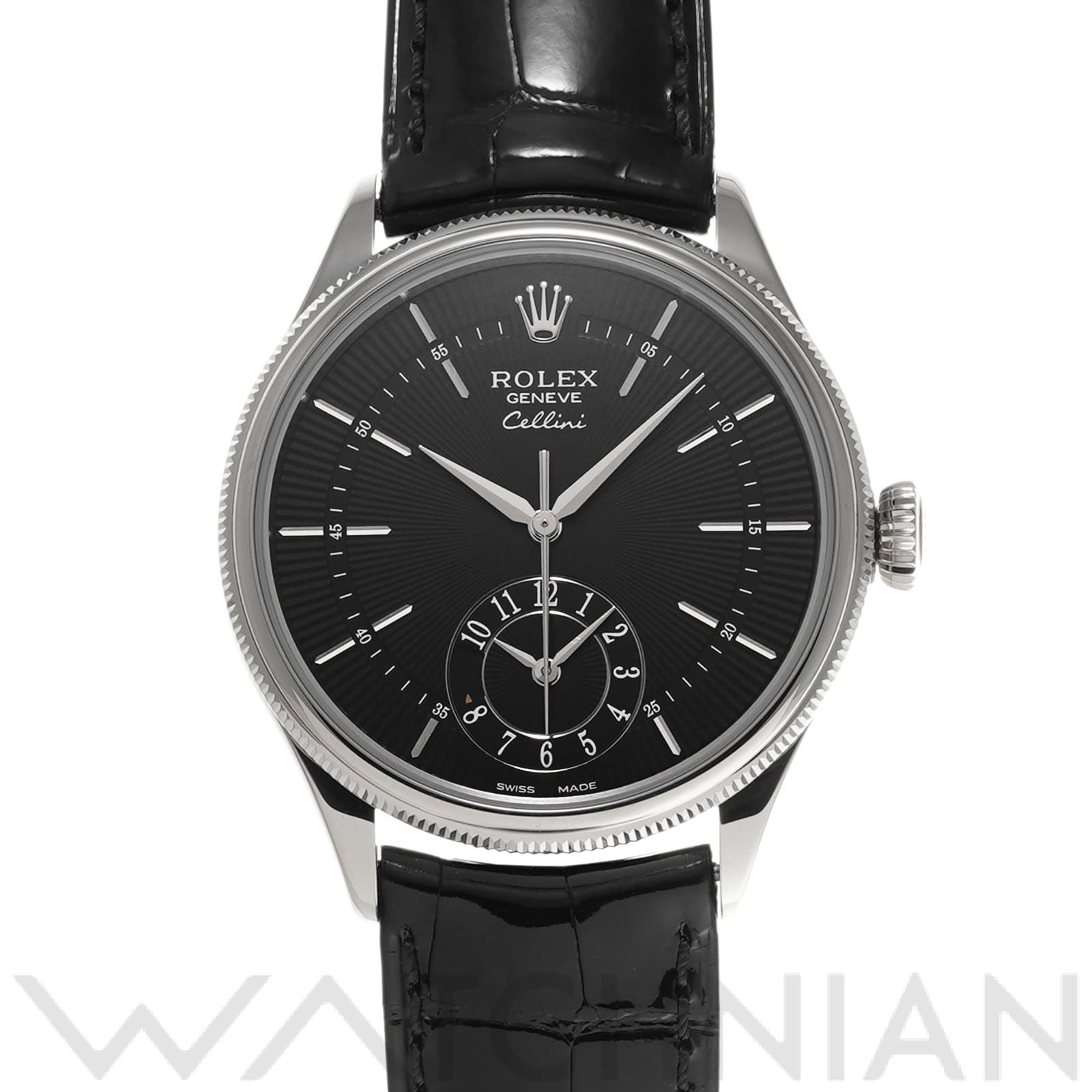 チェリーニ デュアルタイム 50529 ランダムシリアル ブラック ロレックス ROLEX メンズ 【中古】