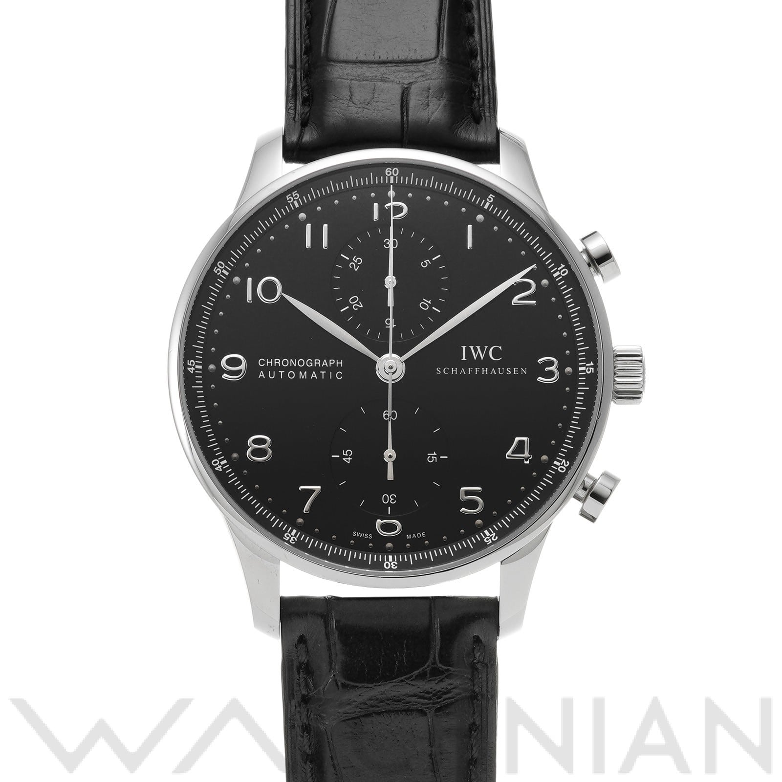 ポルトギーゼ クロノグラフ IW371438 ブラック インターナショナルウォッチカンパニー IWC メンズ 【中古】