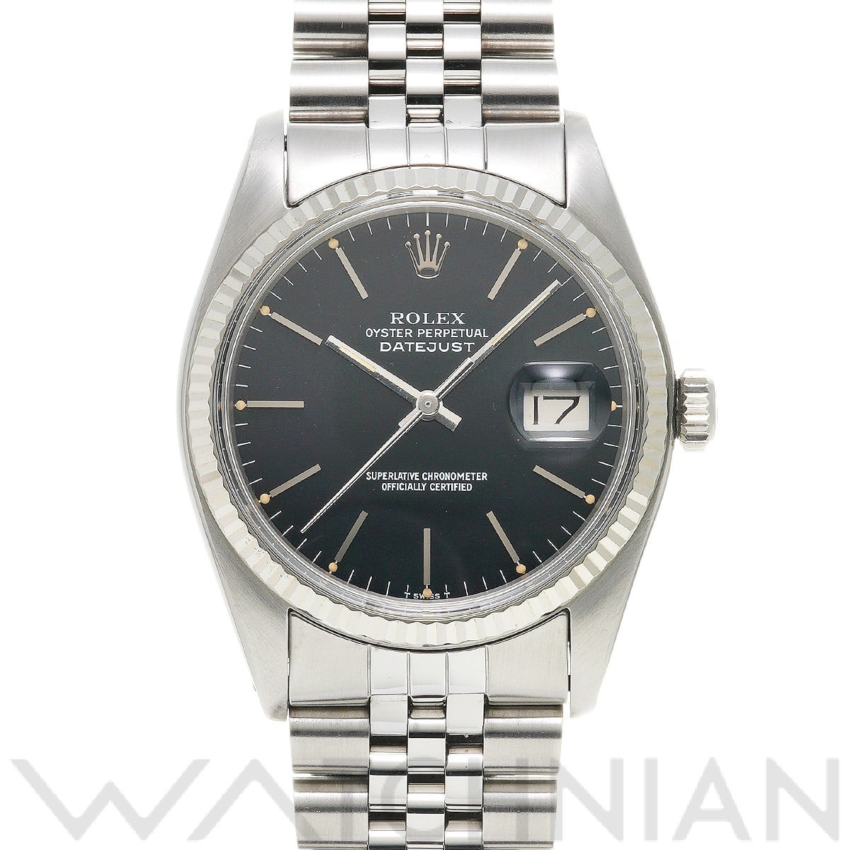 ロレックス デイトジャスト 16014 ブラック メンズ 時計 【中古】【wristwatch】