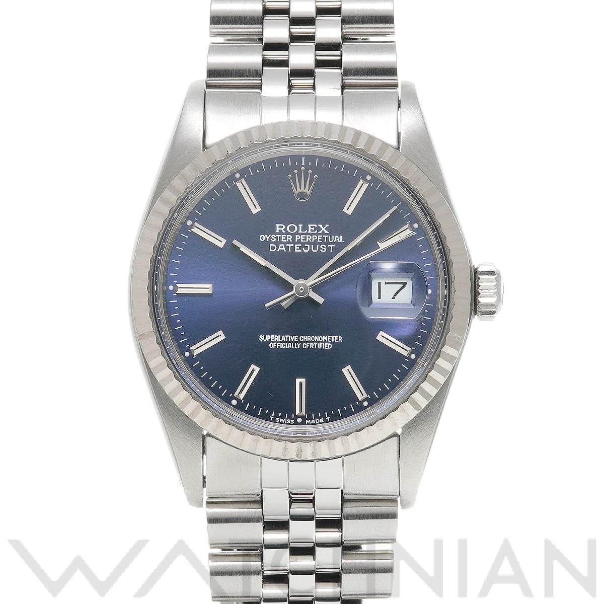 ロレックス デイトジャスト 16014 ブルー メンズ 時計 【中古】【wristwatch】