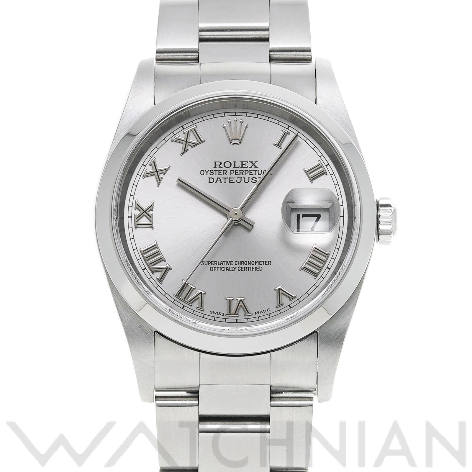 ロレックス デイトジャスト 16200 グレー メンズ 時計 【中古】【wristwatch】