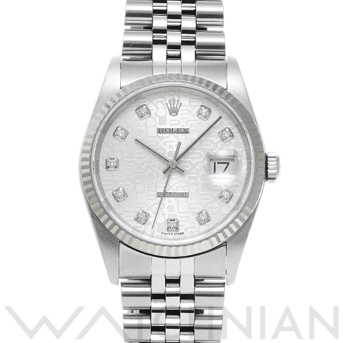 ロレックス デイトジャスト 36 16234G シルバーコンピュータ/ダイヤモンド メンズ 時計 【中古】【wristwatch】