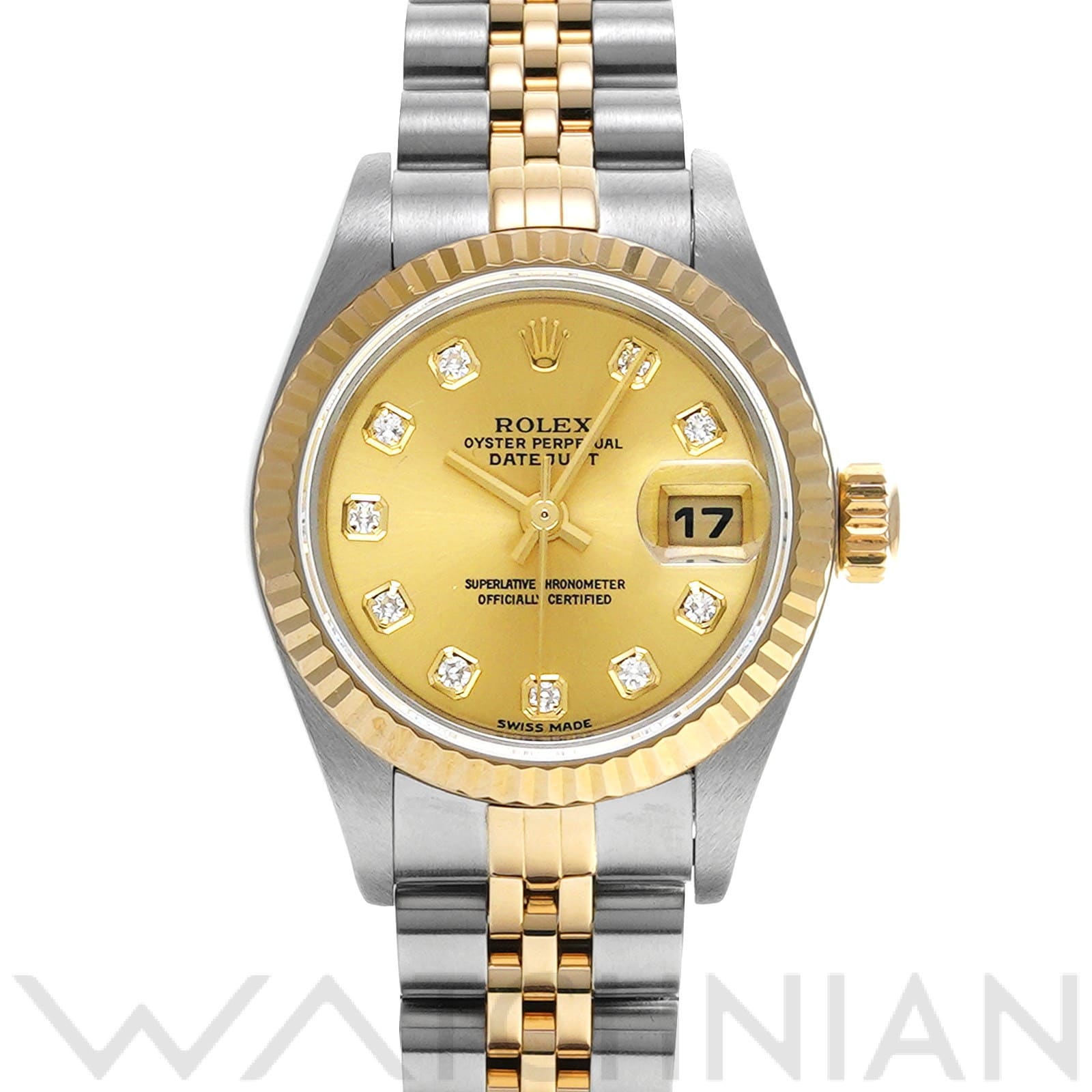 ロレックス デイトジャスト 79173G シャンパン/ダイヤモンド レディース 時計 【中古】【wristwatch】