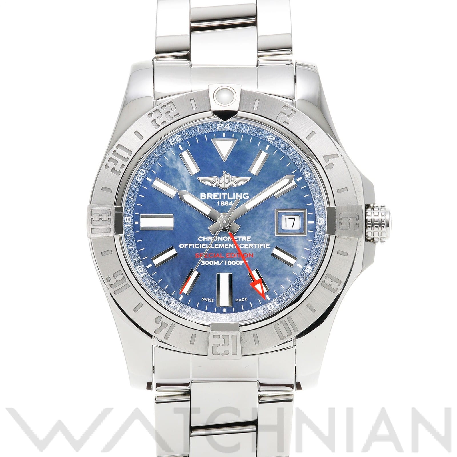 ブライトリング / BREITLING アベンジャーII GMT ブルーマザーオブパール A3239011/C930 ブルーシェル メンズ 時計 【中古】【wristwatch】