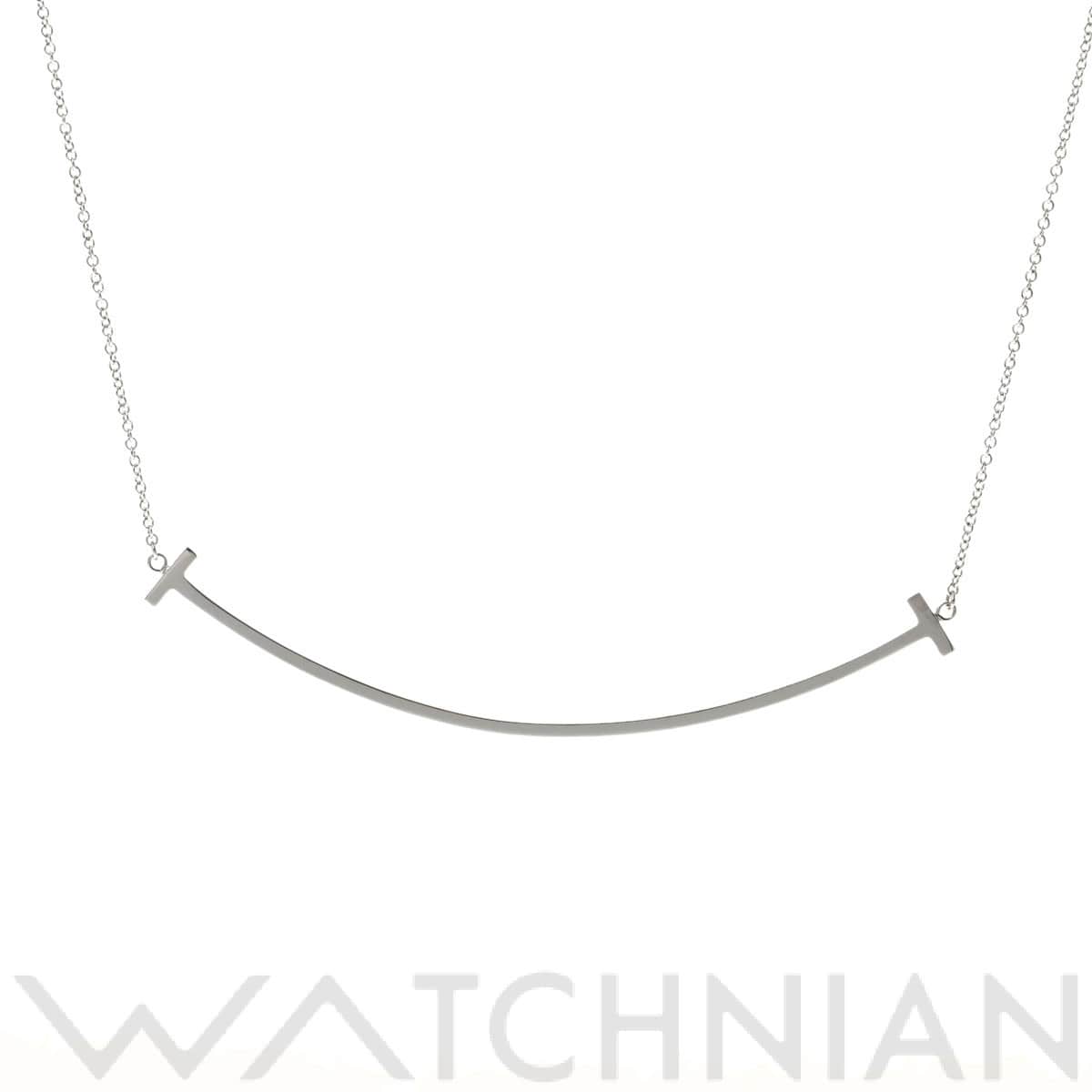 ティファニー Tスマイル ラージ ネックレス シルバー K18