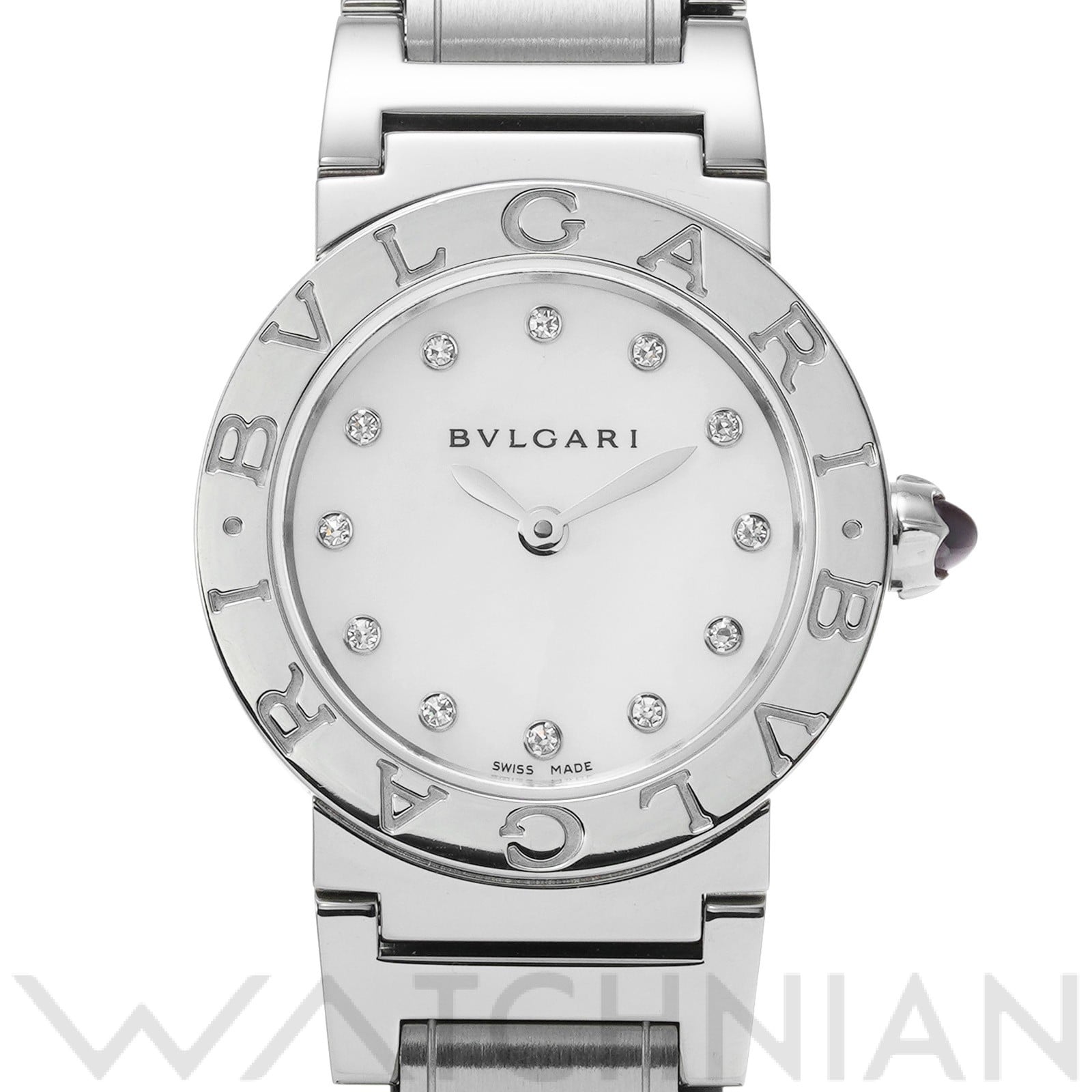 ブルガリ / BVLGARI ブルガリブルガリ BBL26WSS/12 ホワイトシェル/ダイヤモンド レディース 時計 【中古】【wristwatch】