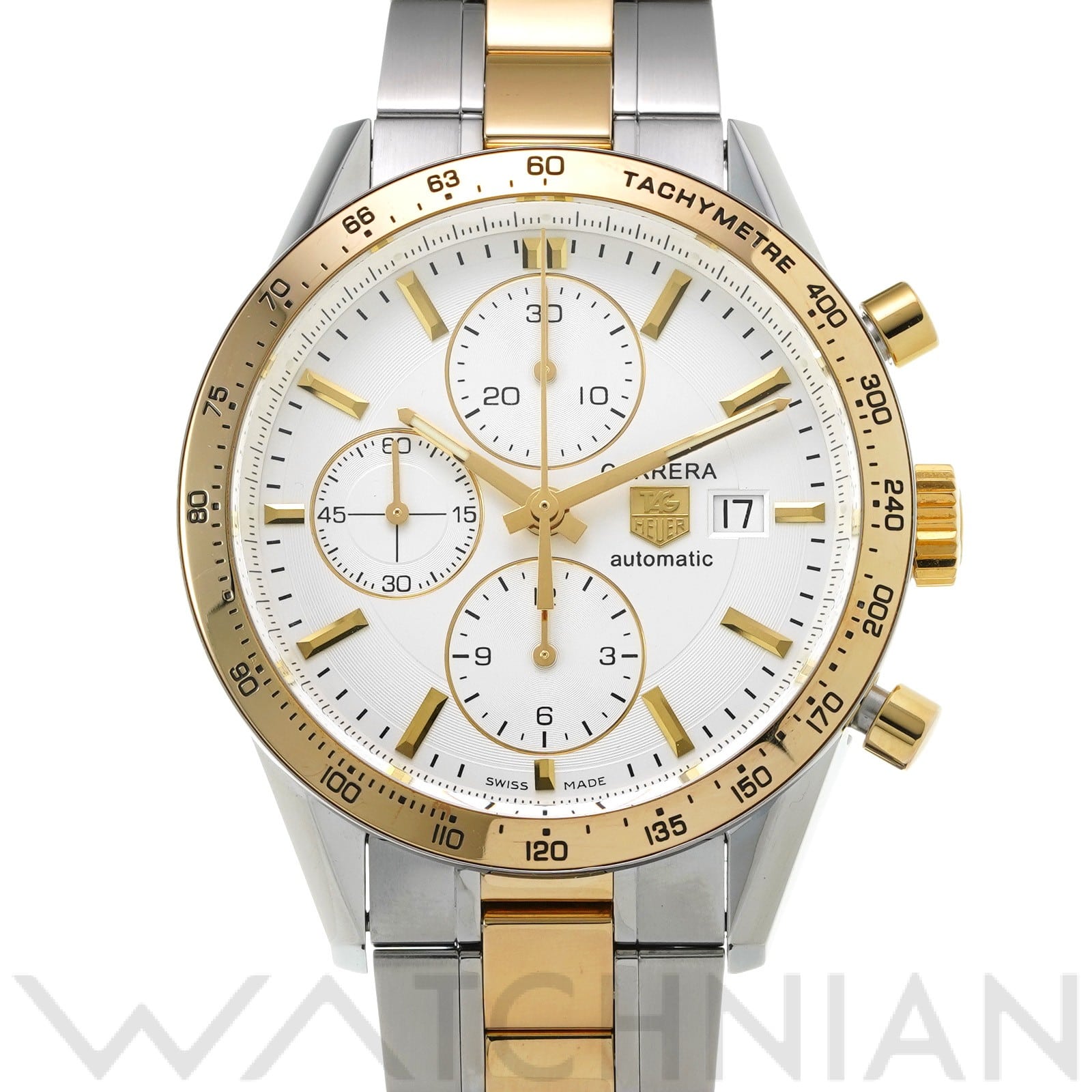 タグ ホイヤー / TAG HEUER カレラ キャリバー16 クロノグラフ CV2050.BD0789 ホワイト メンズ 時計 【中古】【wristwatch】