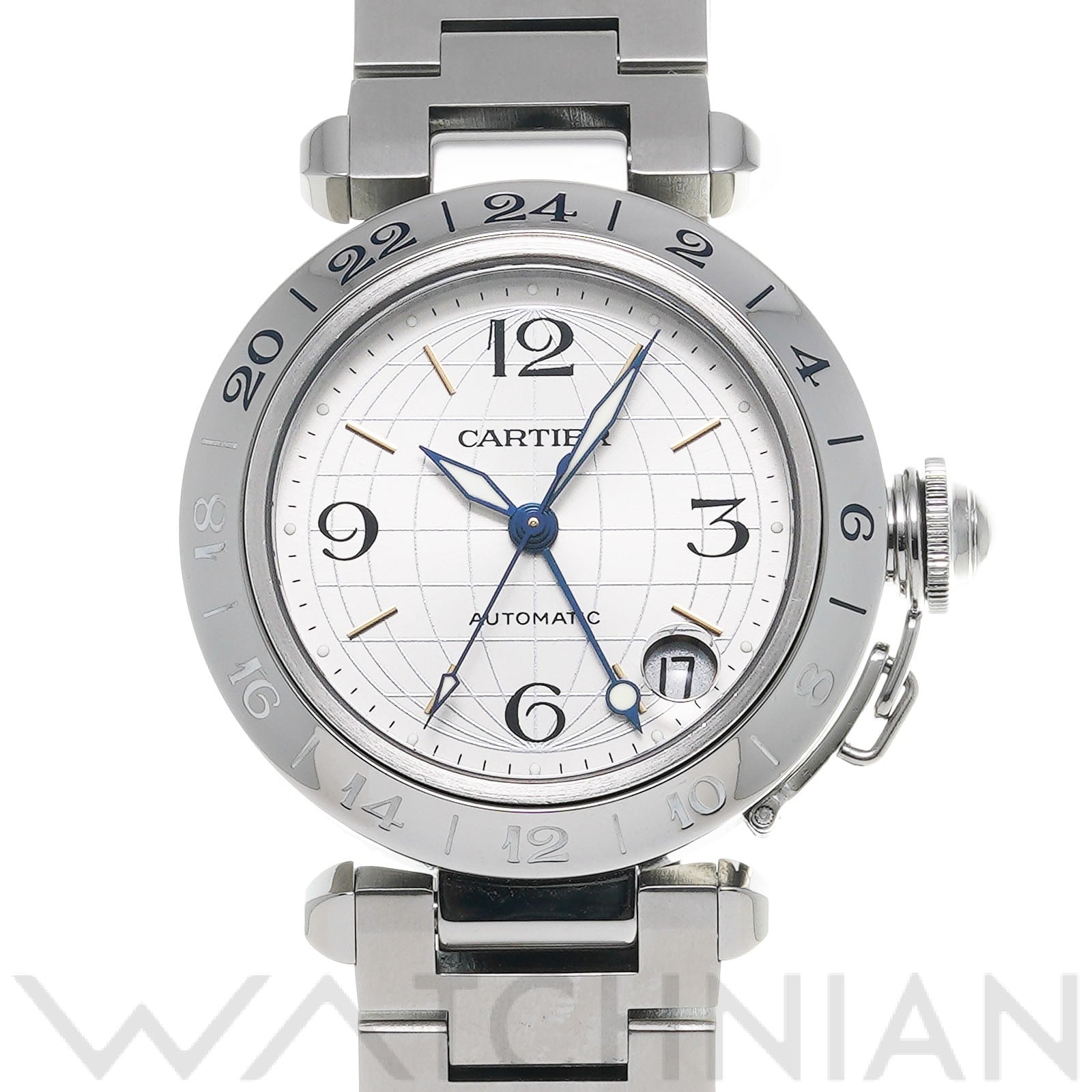カルティエ / CARTIER パシャC メリディアン GMT W31029M7 シルバー ユニセックス 時計 【中古】【wristwatch】