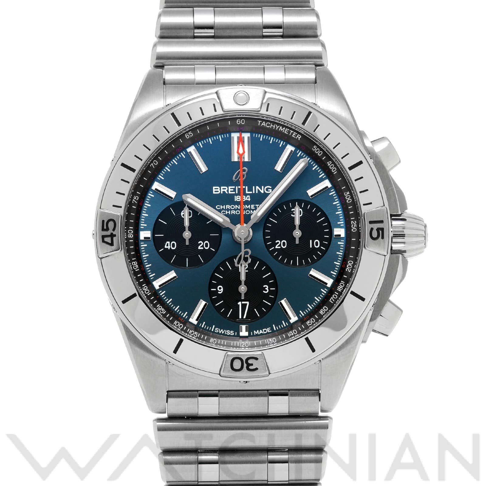 ブライトリング / BREITLING クロノマット B01 42 AB0134101C1A1 ブルー/ブラック メンズ 時計 【中古】【wristwatch】