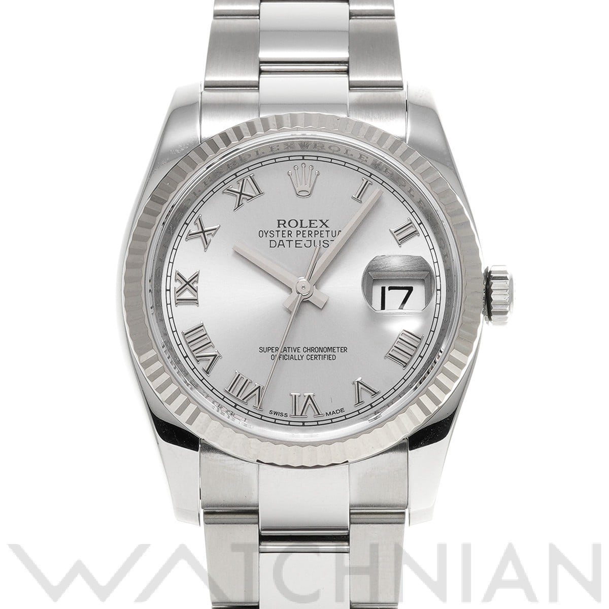 ロレックス デイトジャスト 36 116234 グレー メンズ 時計 【中古】【wristwatch】