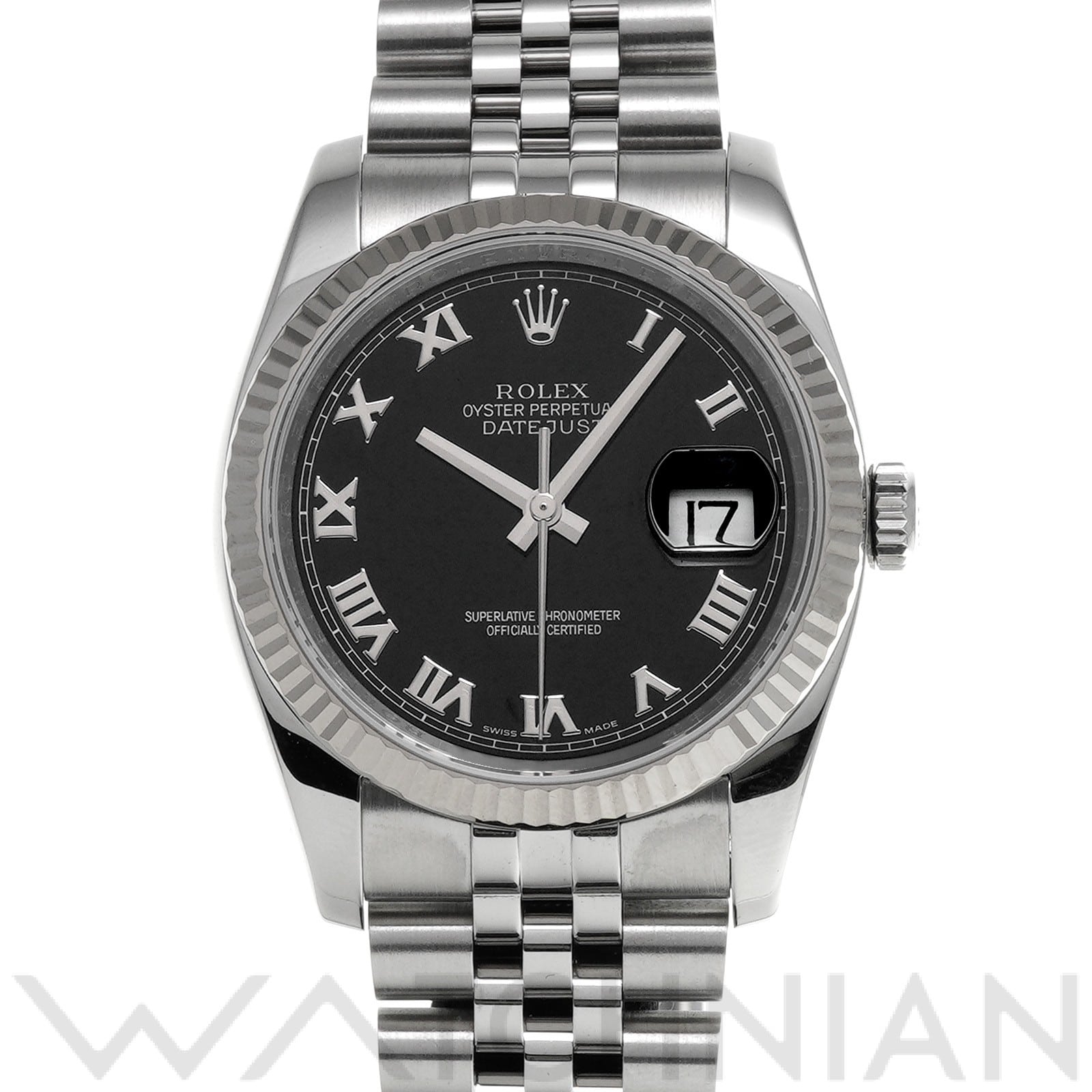 ロレックス デイトジャスト36 黒文字盤 Z番 116200 ROLEX 腕時計