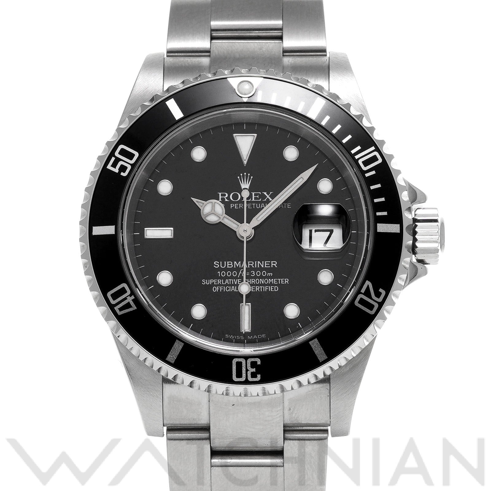 サブマリーナ デイト 16610 F番(2004年頃製造) ブラック ロレックス ROLEX メンズ 【中古】