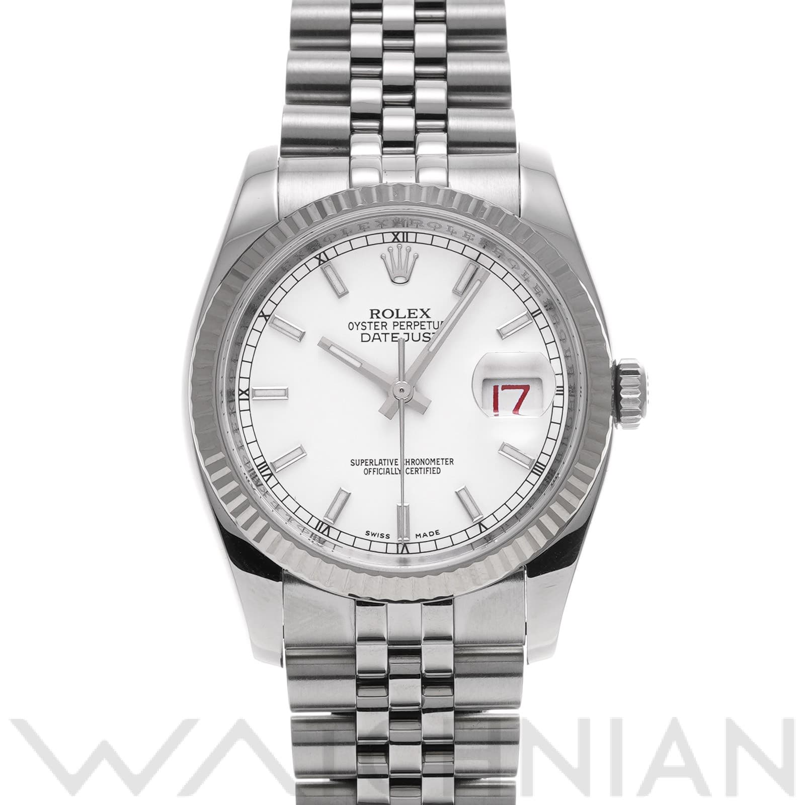 ロレックス デイトジャスト 36 116234 ホワイト メンズ 時計 【中古】【wristwatch】