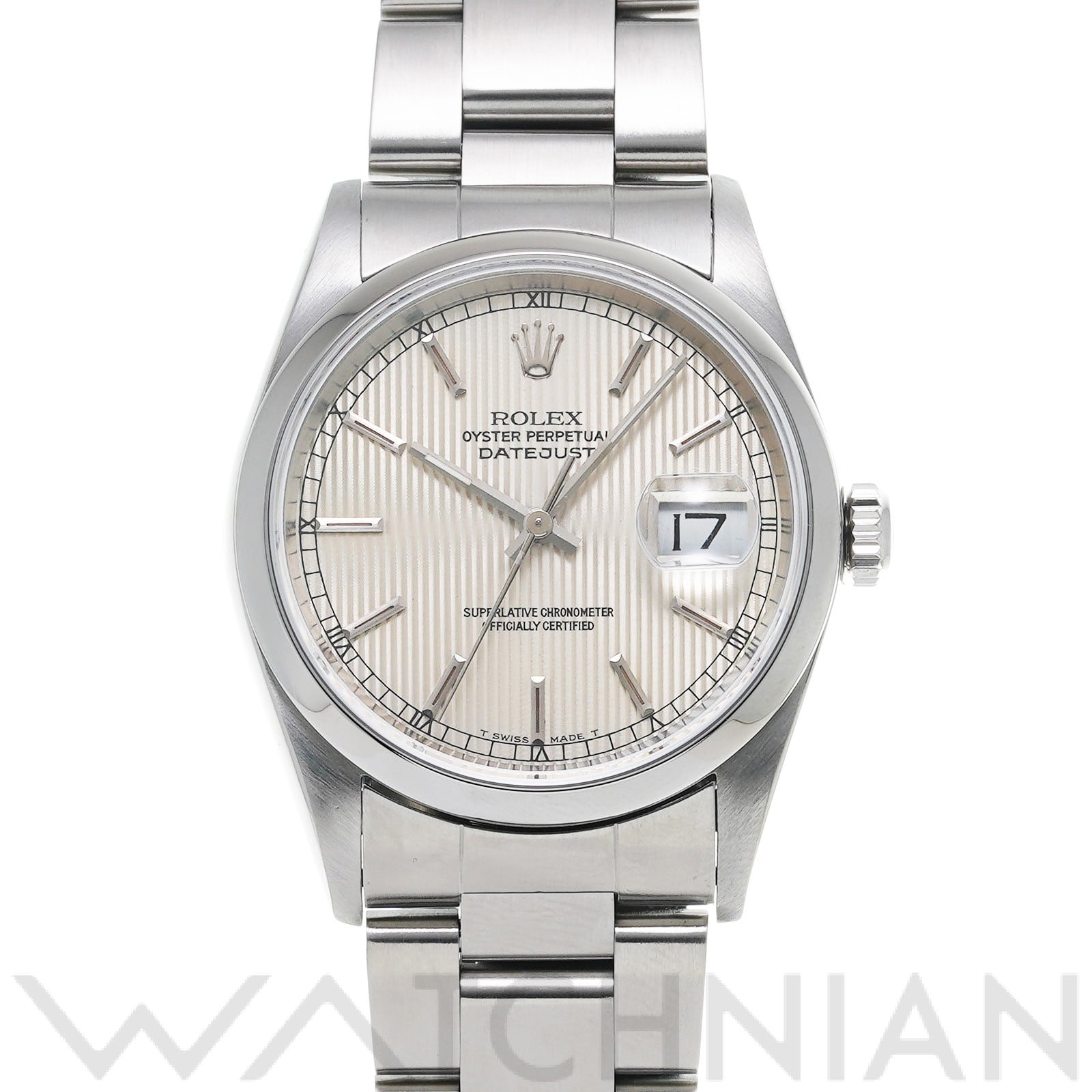 ロレックス デイトジャスト 36 16200 シルバータペストリー メンズ 時計 【中古】【wristwatch】