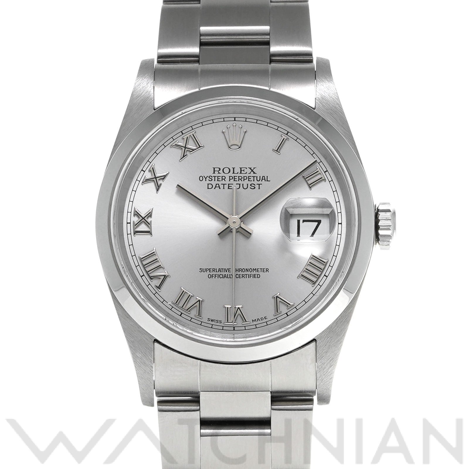 ロレックス デイトジャスト 16200 グレー メンズ 時計 【中古】【wristwatch】