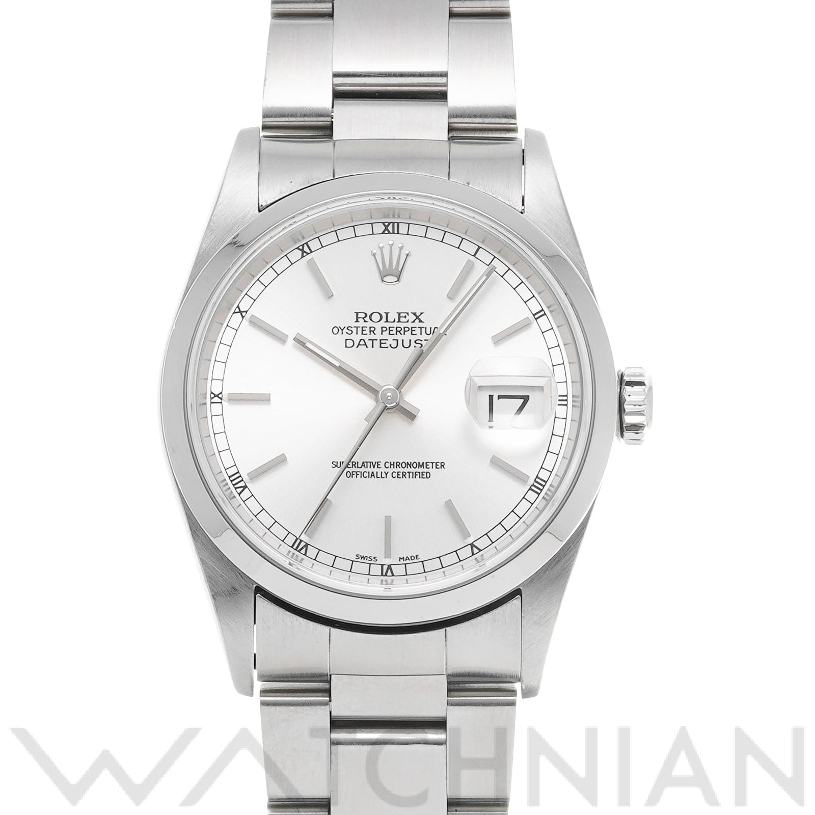 ロレックス デイトジャスト 36 16200 シルバー メンズ 時計 【中古】【wristwatch】