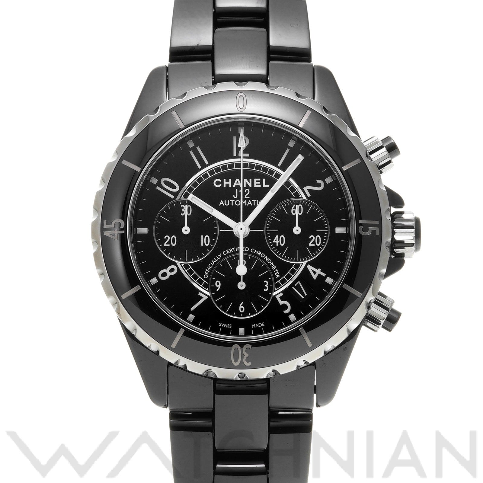 シャネル / CHANEL J12 クロノグラフ 41MM H0940 ブラックラッカー メンズ 時計 【中古】【wristwatch】
