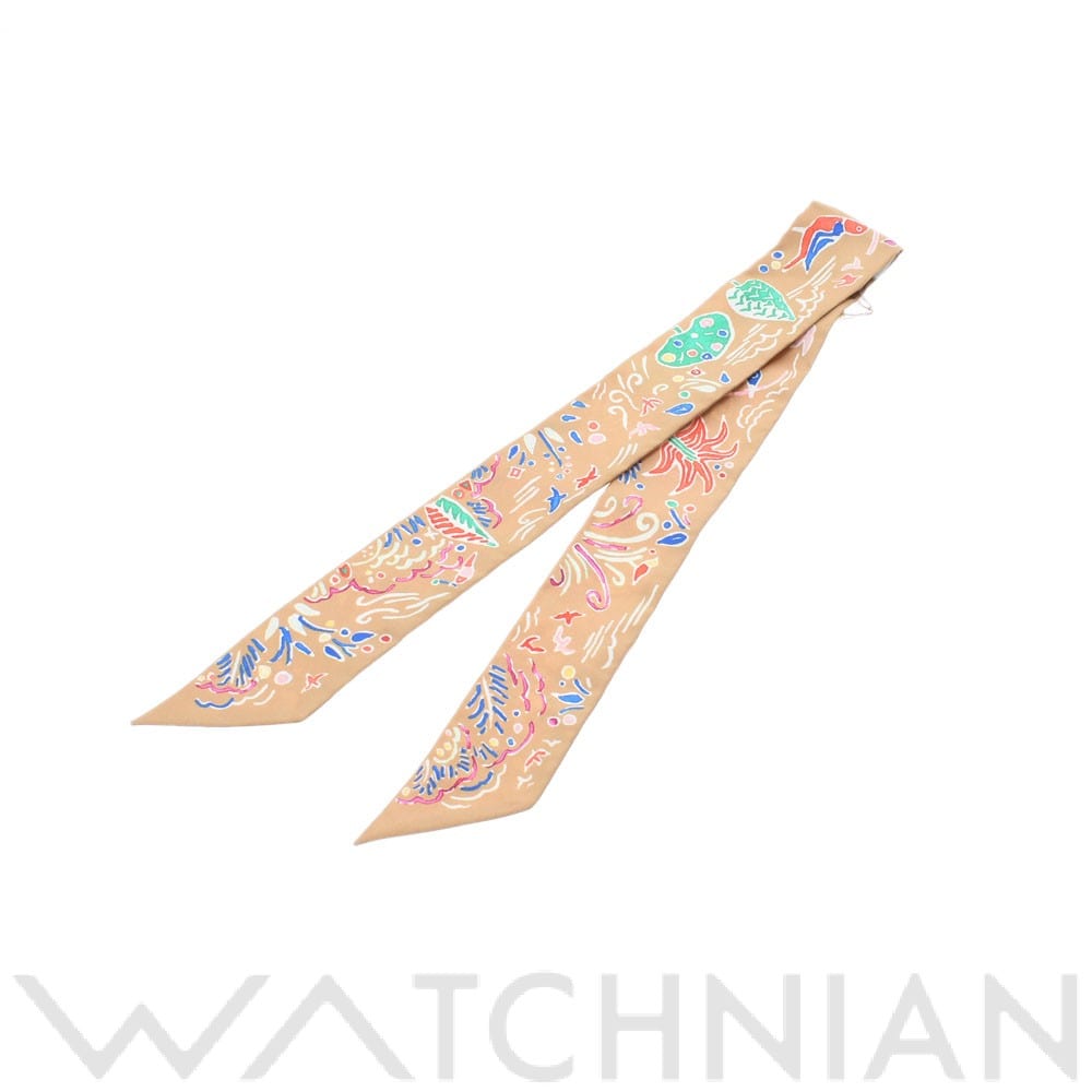 エルメス / HERMES ツイリー ISOLA DI PRIMAVERA ベージュ シルク100％ レディース 【新品】【other】