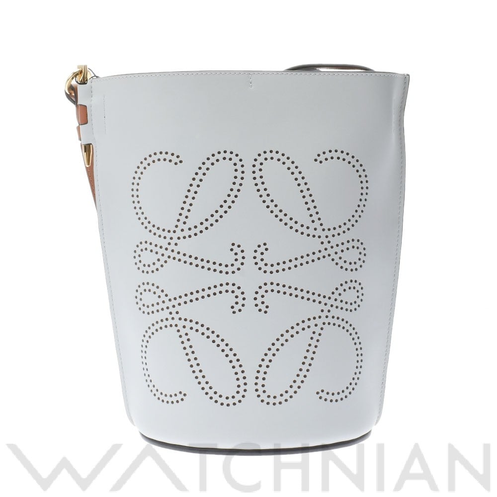 ロエベ アナグラム ゲート バケット カオリン/タン 309 22BZ57 カーフ レディース バッグ 【未使用】【bag】