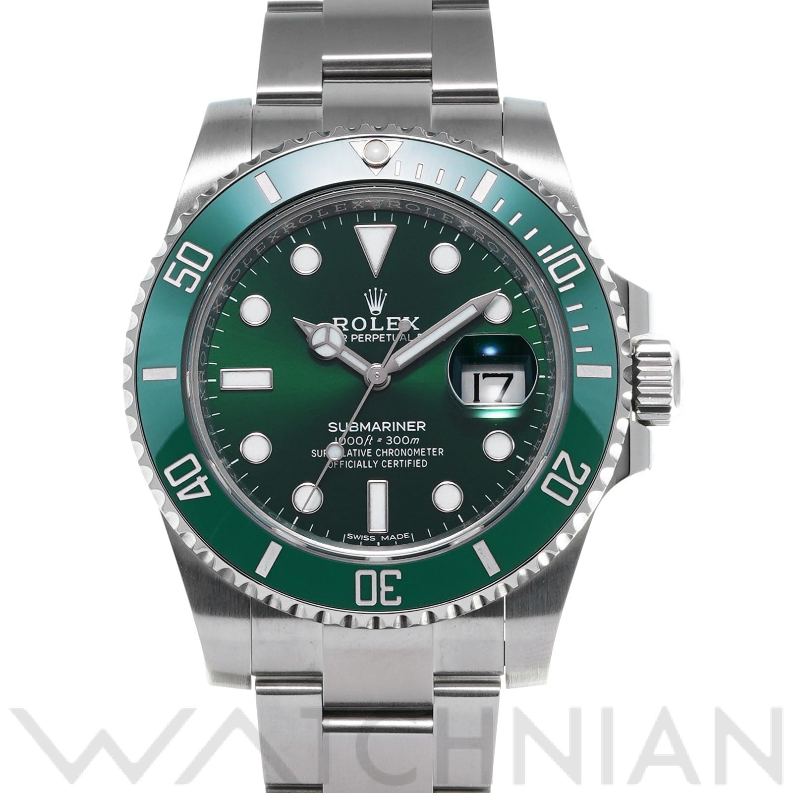 ロレックス サブマリーナ デイト 116610LV グリーン メンズ 時計 【中古】【wristwatch】