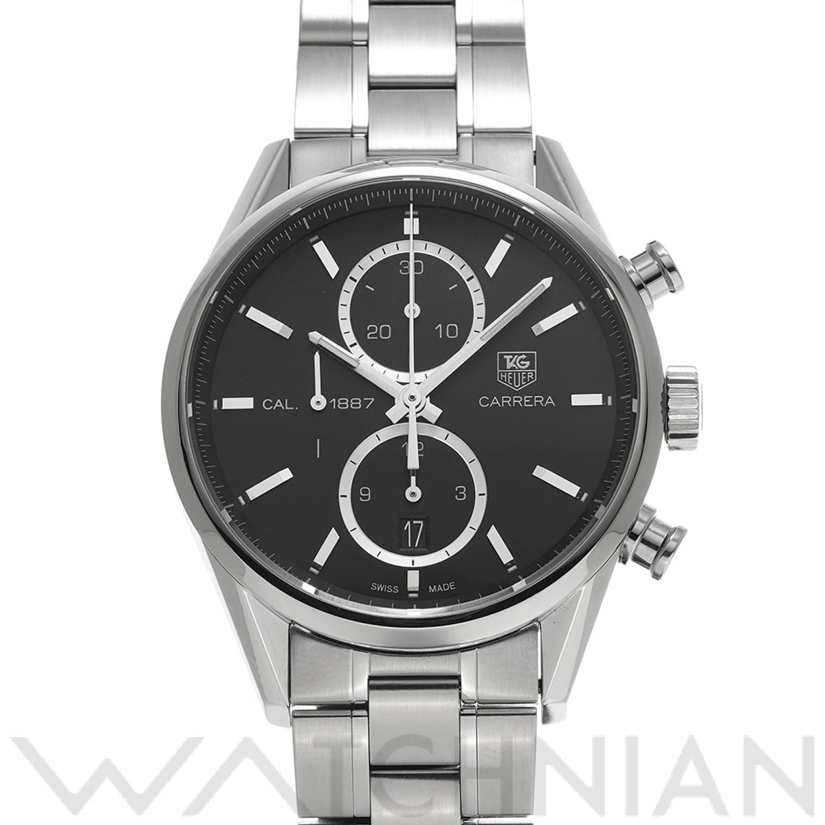 タグ ホイヤー / TAG HEUER カレラ キャリバー1887 クロノグラフ CAR2110.BA0720 ブラック メンズ 時計 【中古】【wristwatch】