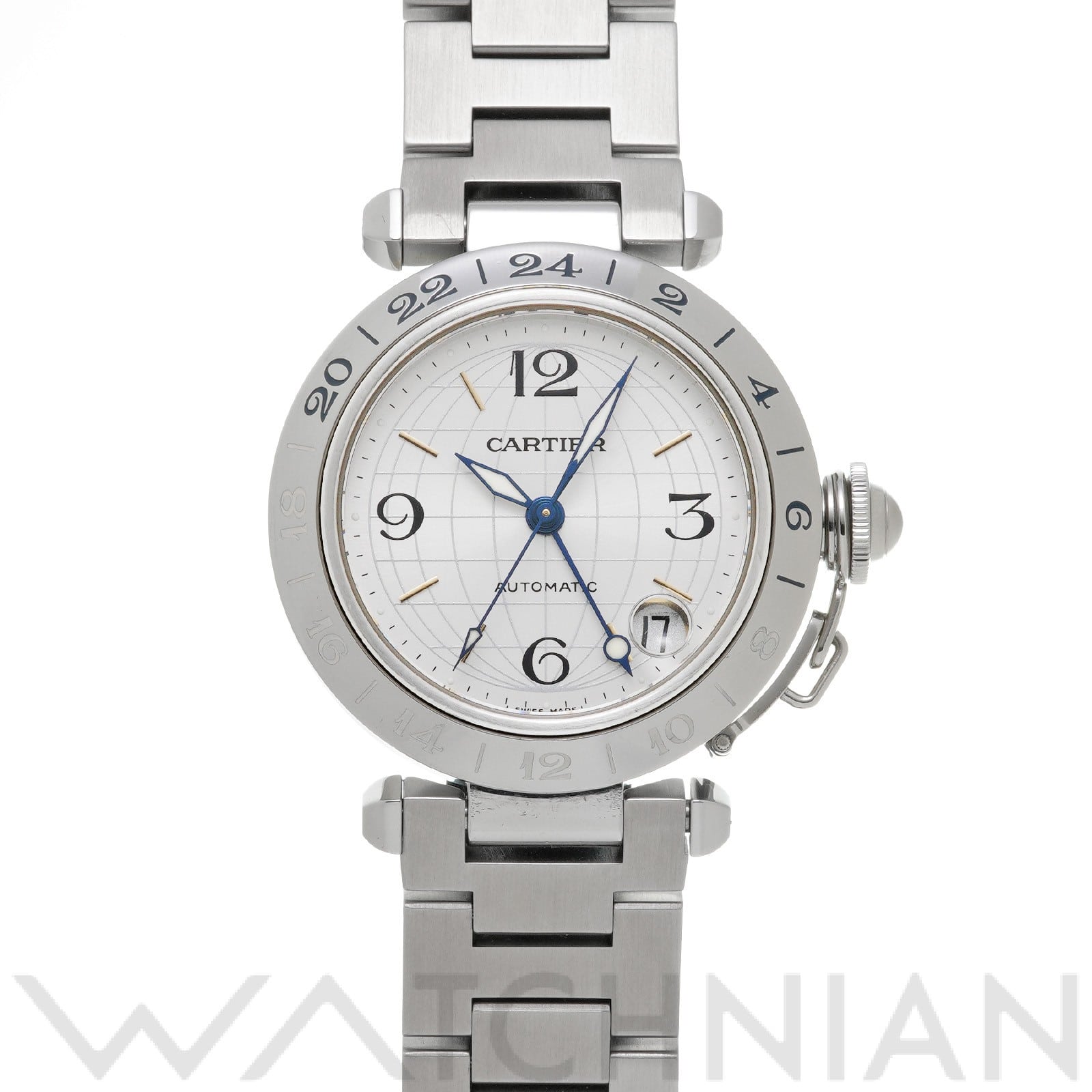 カルティエ / CARTIER パシャC メリディアン GMT W31029M7 シルバー ユニセックス 時計 【中古】【wristwatch】