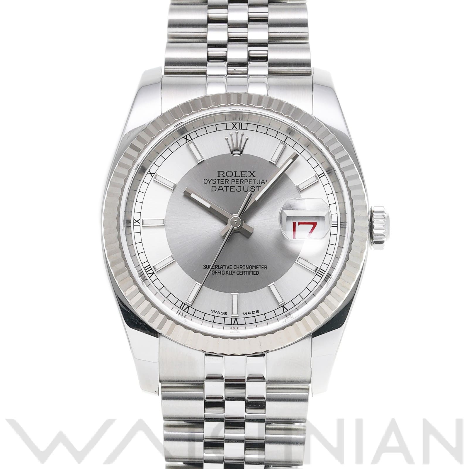 ロレックス デイトジャスト 36 116234 グレー/シルバー メンズ 時計 【中古】【wristwatch】