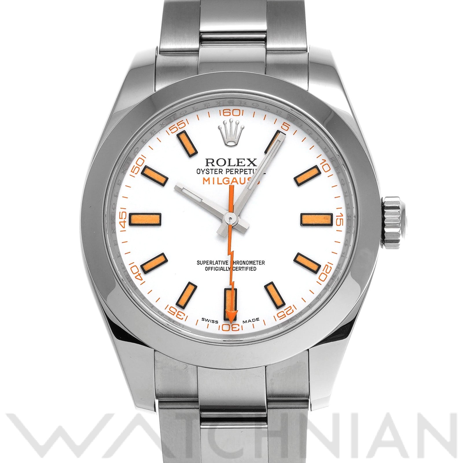 ミルガウス 116400 V番(2009年頃製造) ホワイト ロレックス ROLEX メンズ 【中古】