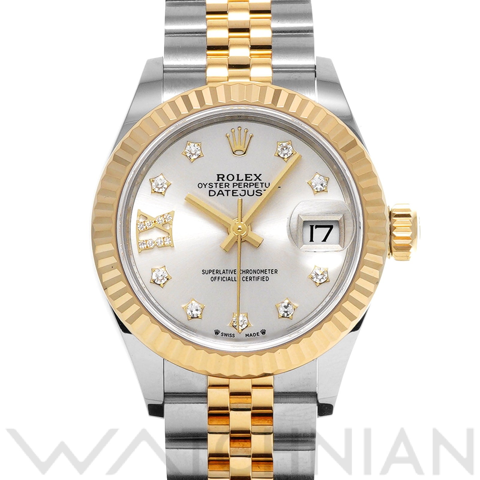 ロレックス レディ デイトジャスト 28 279173G シルバー/ダイヤモンド レディース 時計 【中古】【wristwatch】