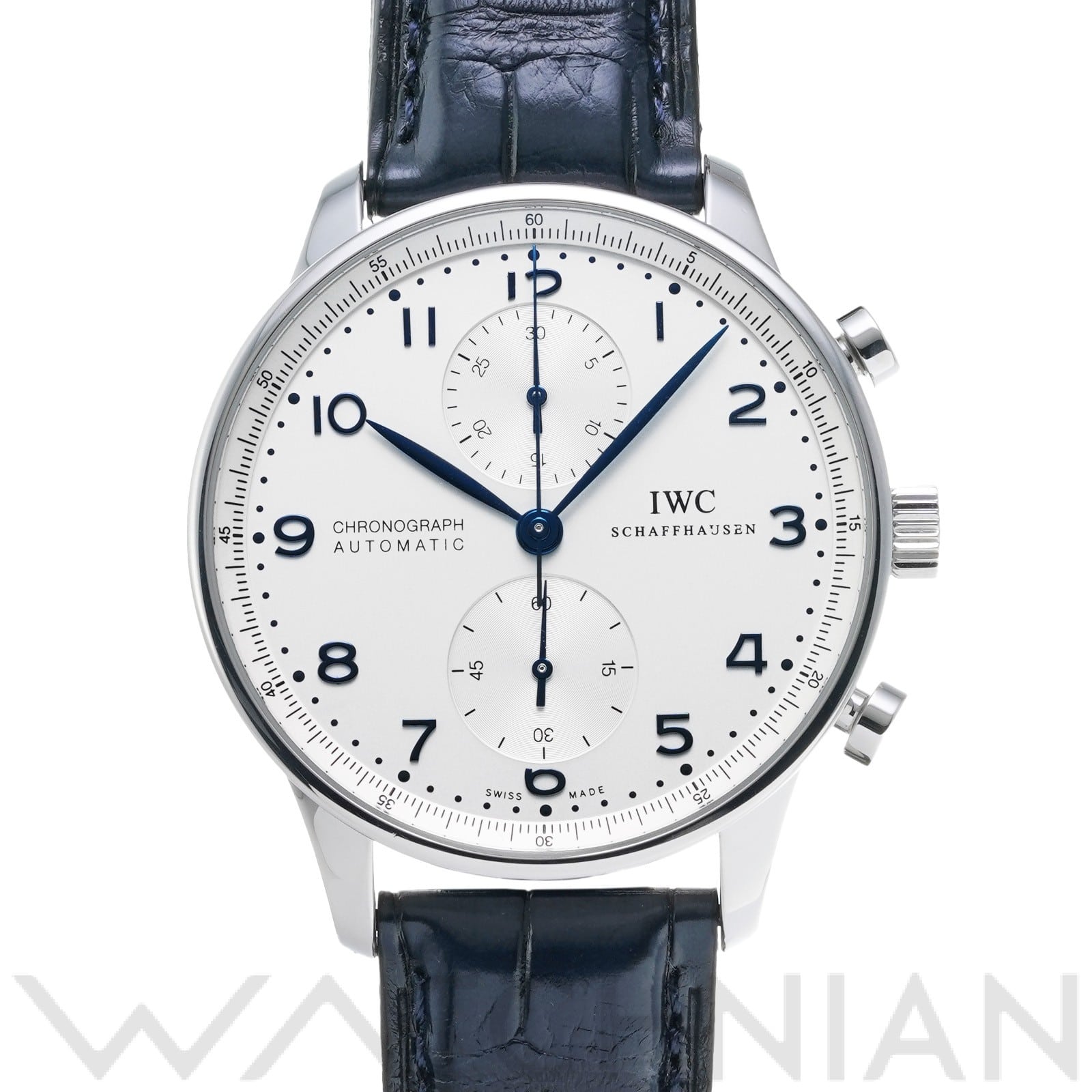 ポルトギーゼ クロノグラフ IW371446 シルバーメッキ インターナショナルウォッチカンパニー IWC メンズ 【中古】