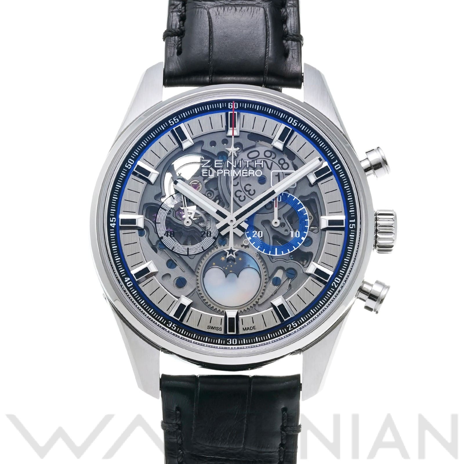 クロノマスター エル・プリメロ グランドデイト フルオープン 03.2530.4047/78.C813 スケルトン ゼニス ZENITH メンズ 【中古】