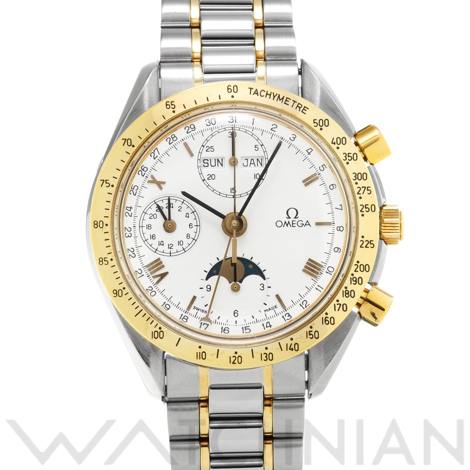 オメガ / OMEGA スピードマスター トリプルカレンダー ムーンフェイズ 3331.20 ホワイト メンズ 時計 【中古】【wristwatch】