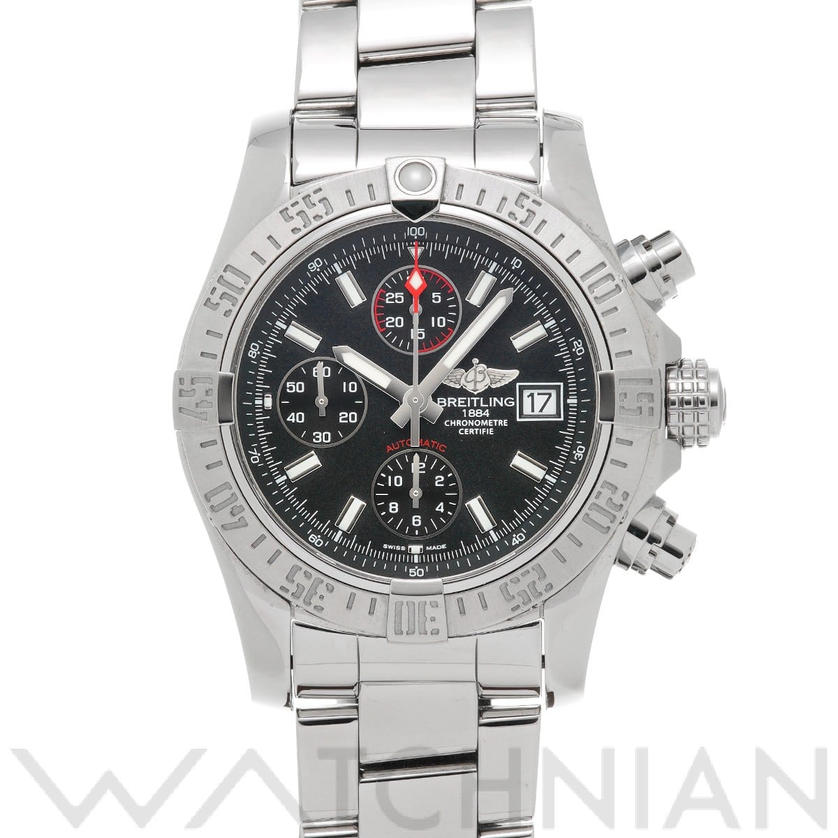 ブライトリング / BREITLING アベンジャーII A1338111/BC32 ブラック メンズ 時計 【中古】【wristwatch】