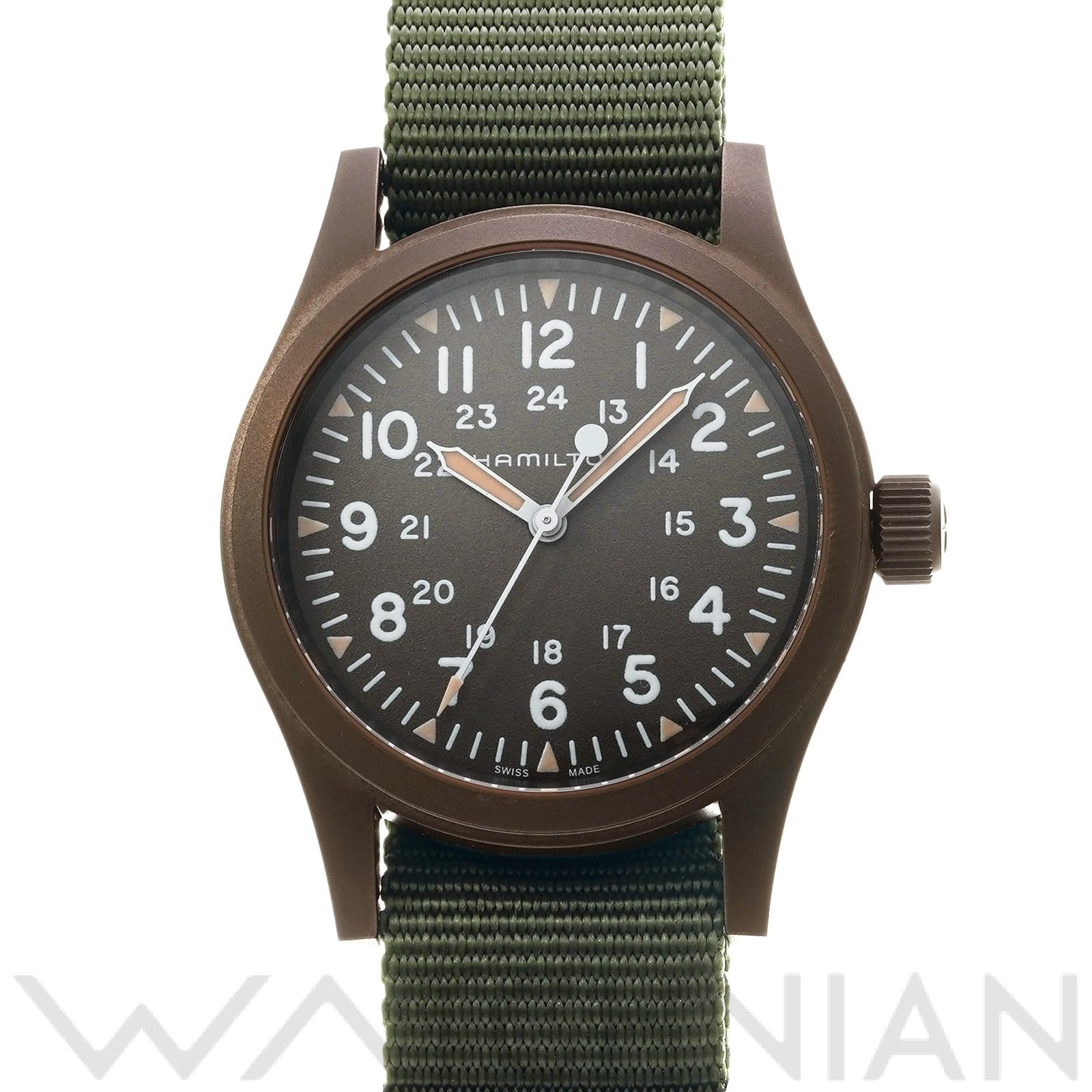 カーキ フィールド メカニカル H69449961 ブラウン ハミルトン HAMILTON メンズ 【中古】