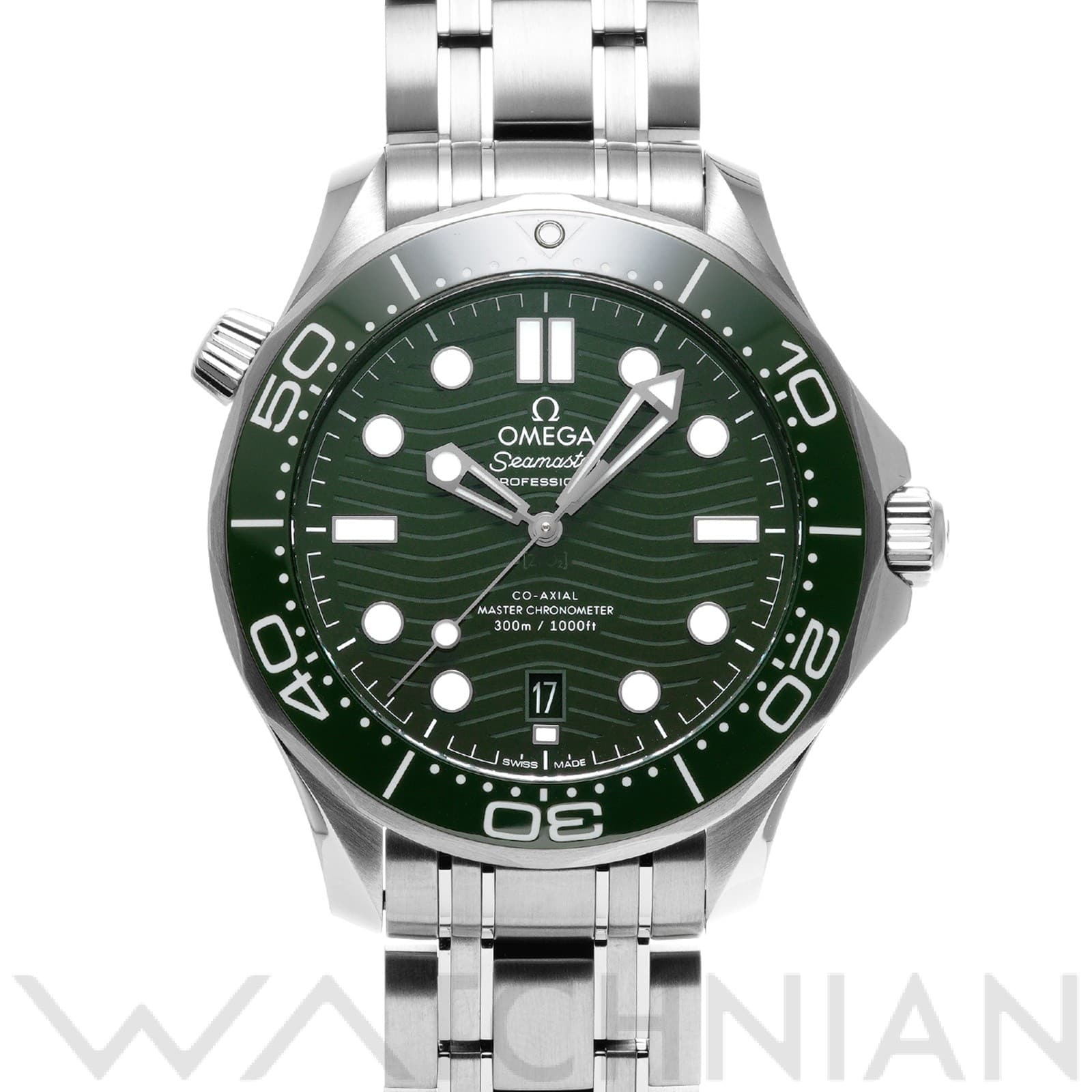 オメガ / OMEGA シーマスター ダイバー300 コーアクシャル マスタークロノメーター 210.30.42.20.10.001 グリーン メンズ 時計 【中古】【wristwatch】