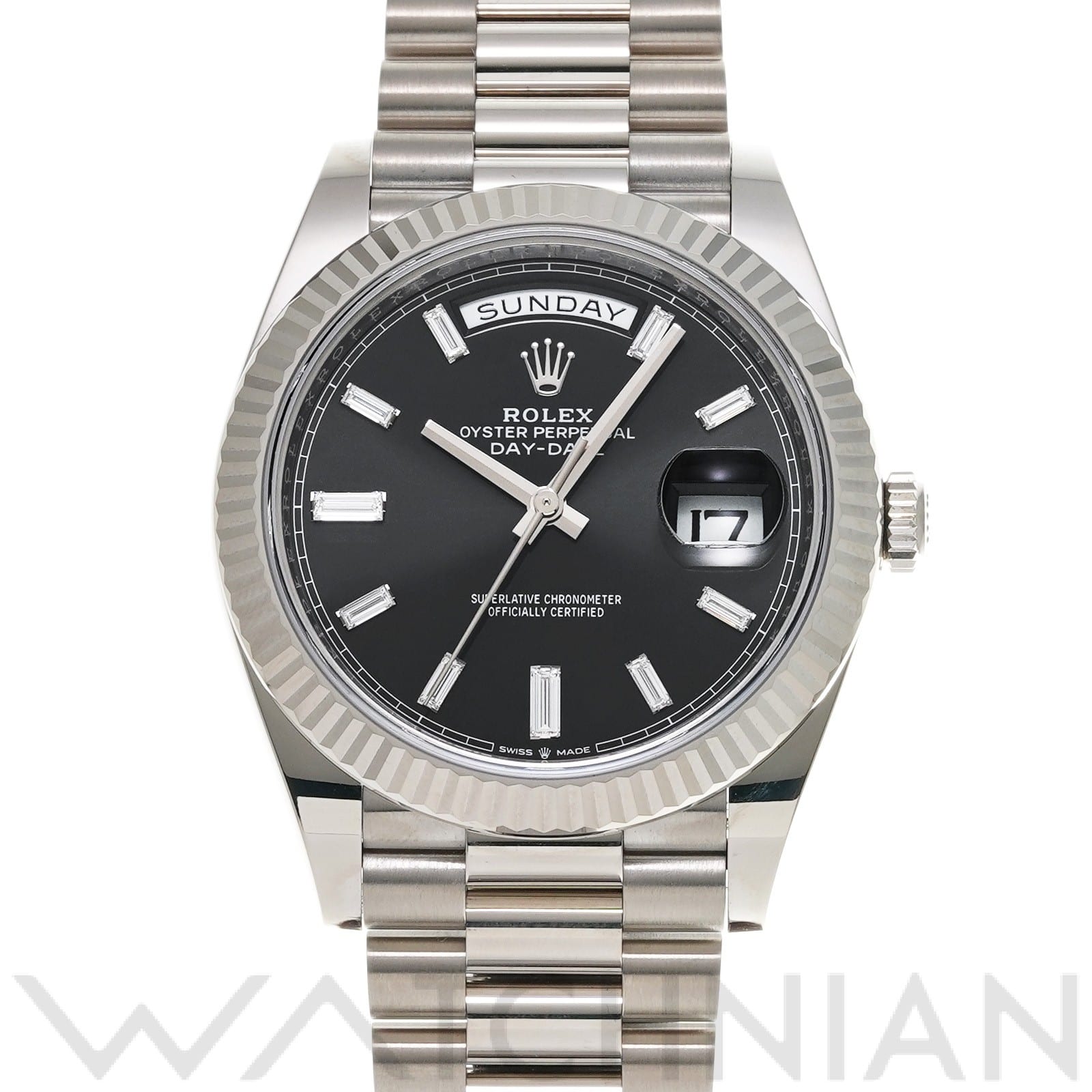 ロレックス デイデイト 40 228239A ブライトブラック/ダイヤモンド メンズ 時計 【未使用】【wristwatch】