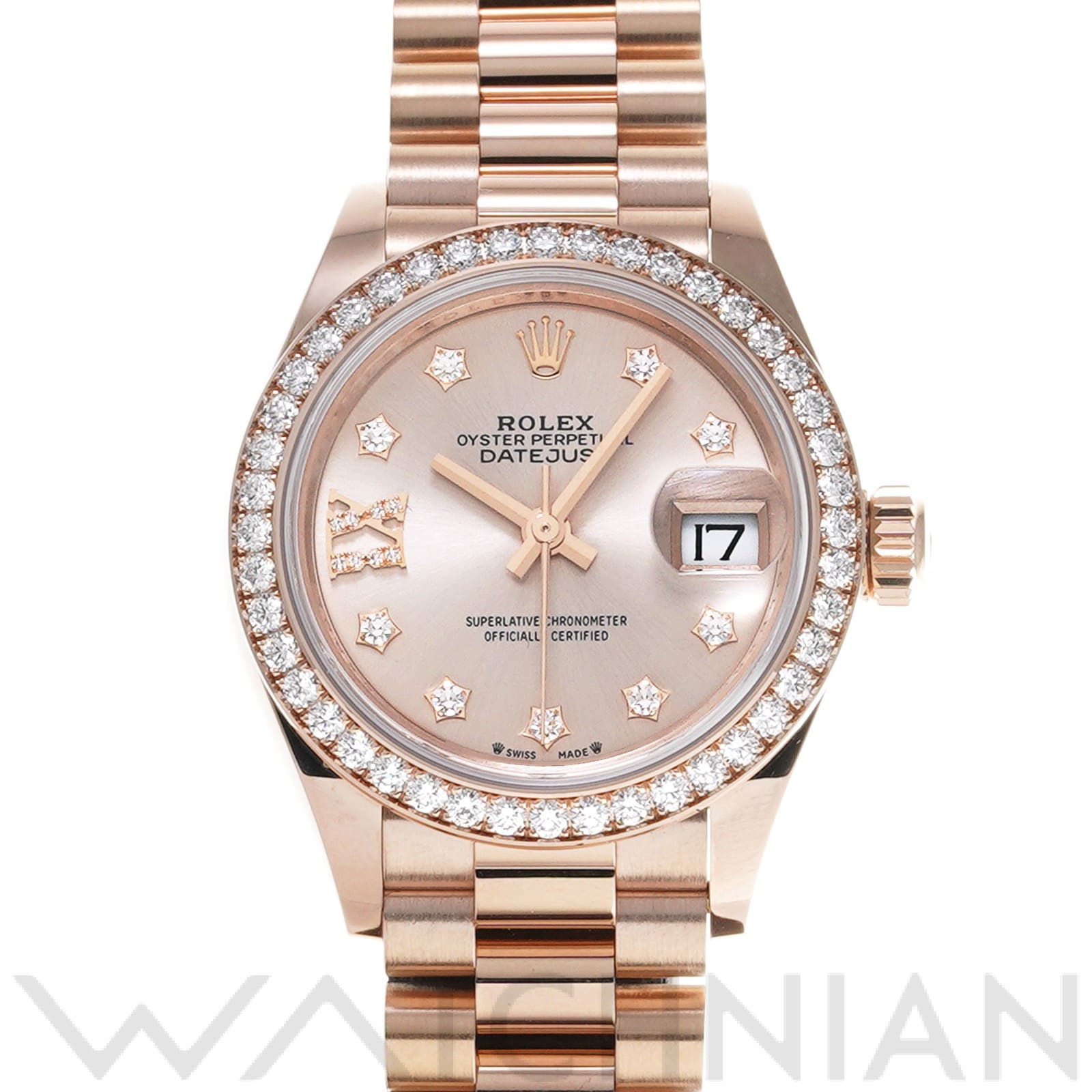 ロレックス レディ デイトジャスト 28 279135RBR サンダスト/ダイヤモンド レディース 時計 【中古】【wristwatch】