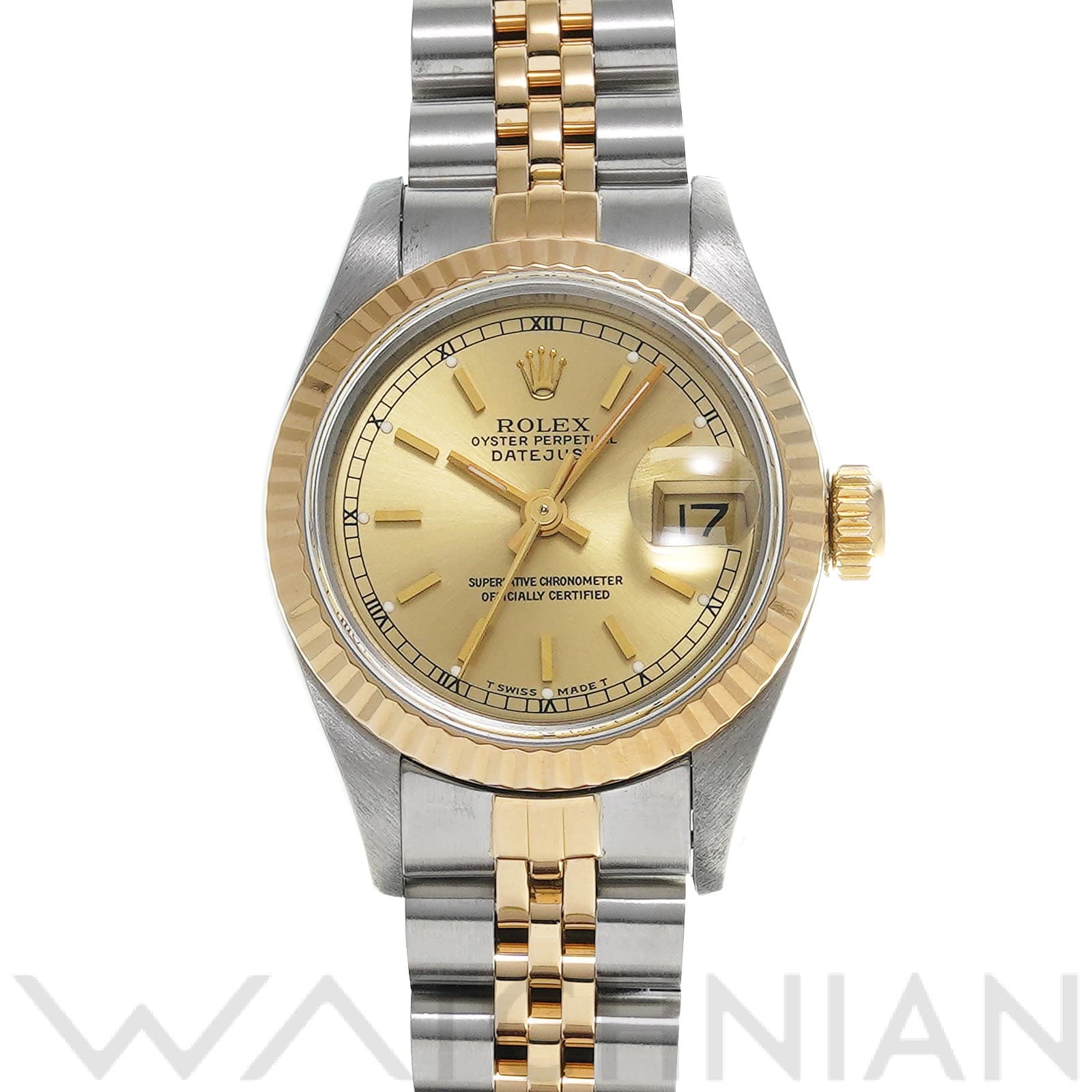 ロレックス デイトジャスト 69173 シャンパン レディース 時計 【中古】【wristwatch】