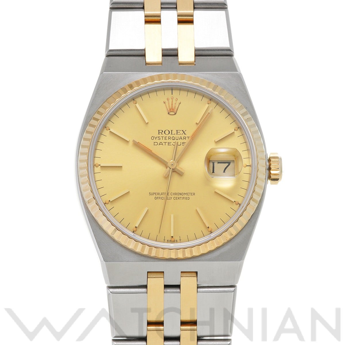 ロレックス / ROLEX オイスタークォーツ デイトジャスト 17013 シャンパン メンズ 時計 【中古】【wristwatch】
