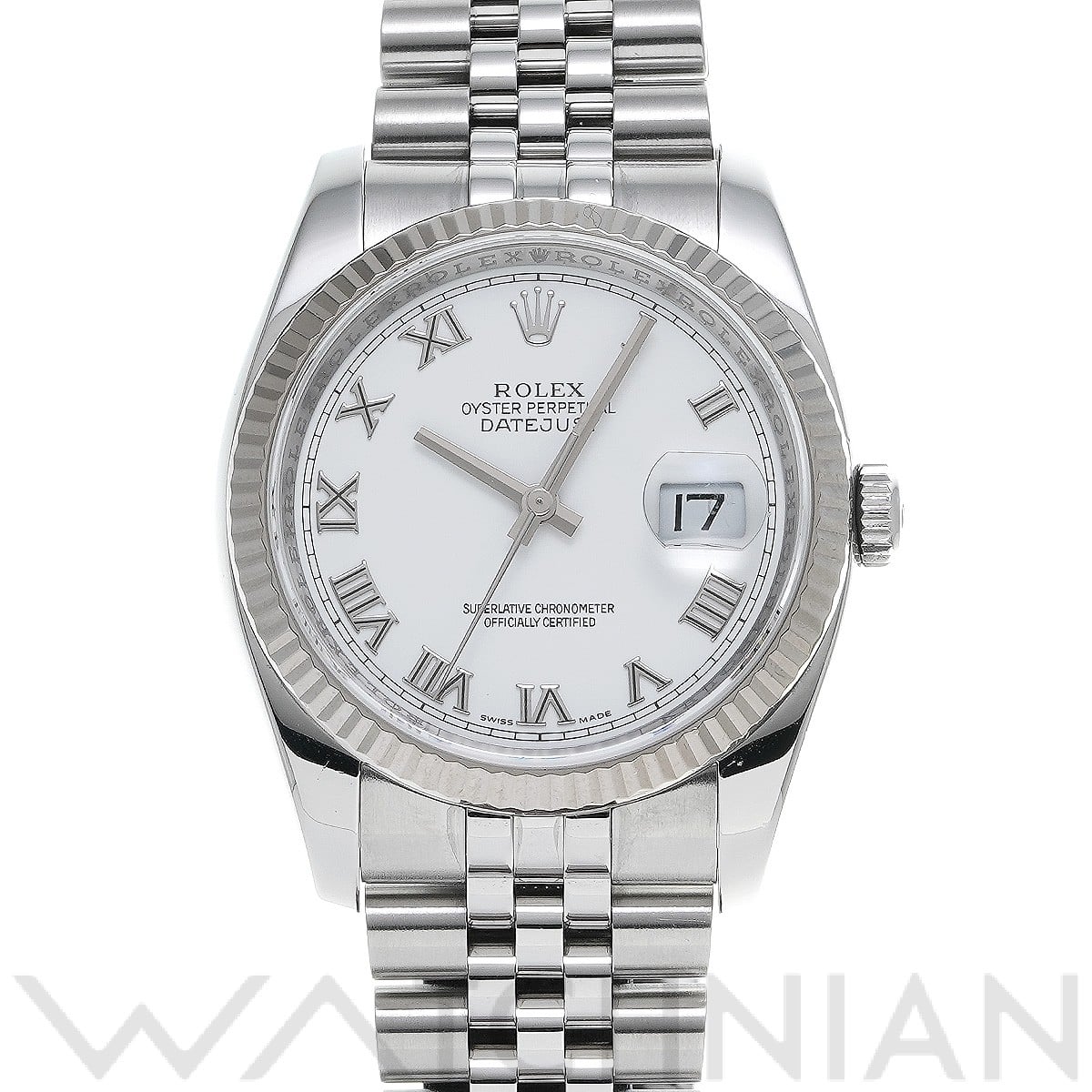 ロレックス デイトジャスト 36 116234 ホワイト メンズ 時計 【中古】【wristwatch】