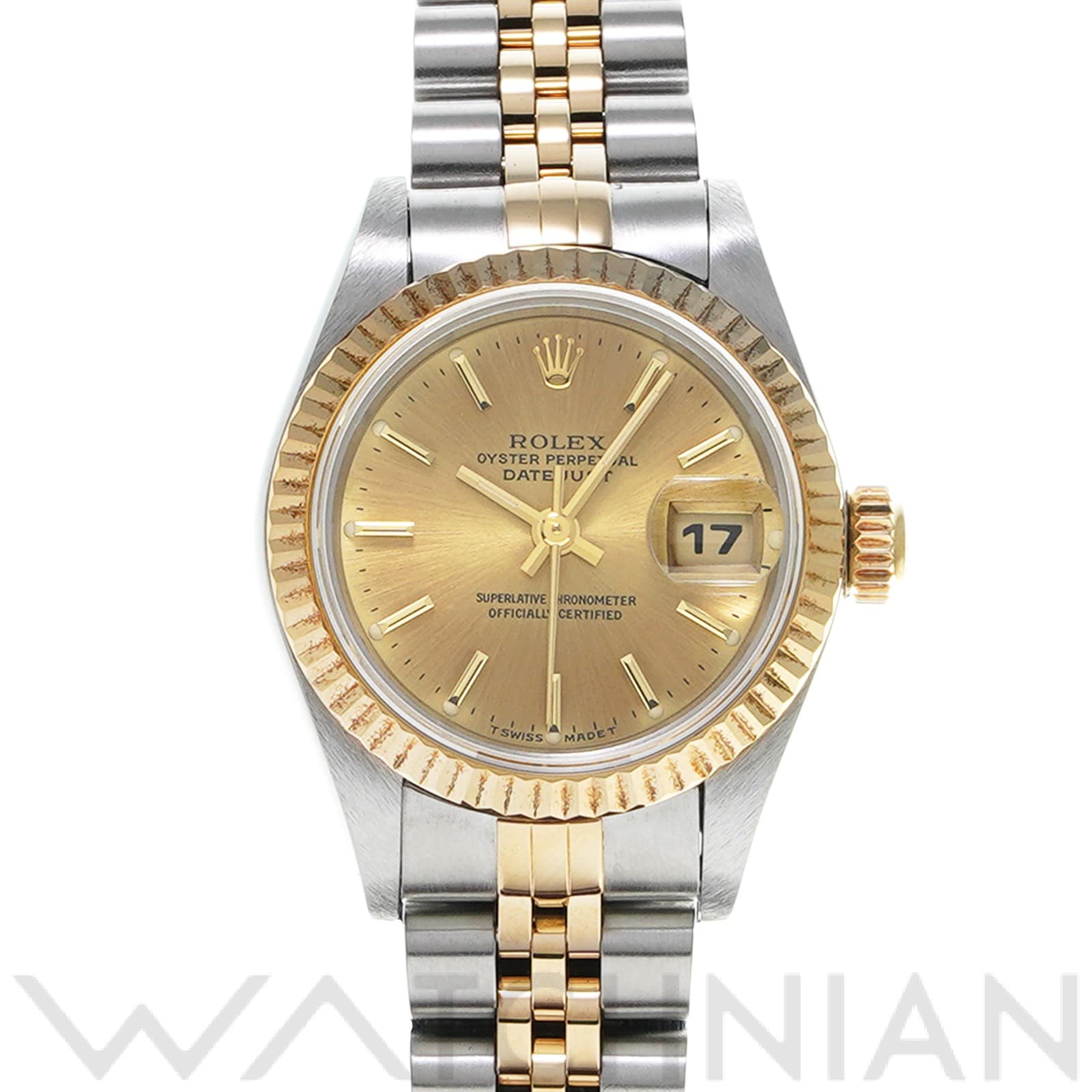 ロレックス デイトジャスト 69173 シャンパン レディース 時計 【中古】【wristwatch】