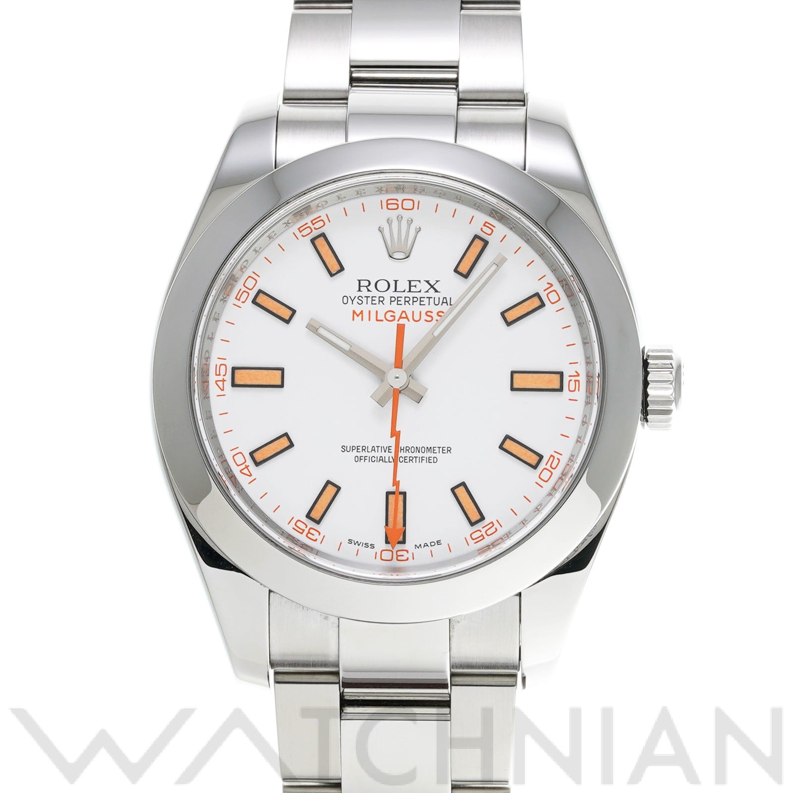 ミルガウス 116400 V番(2009年頃製造) ホワイト ロレックス ROLEX メンズ 【中古】