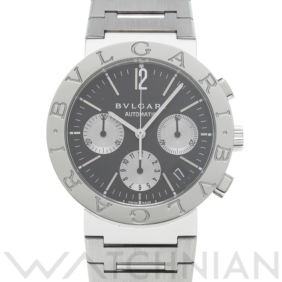 ブルガリ / BVLGARI ブルガリブルガリ クロノグラフ BB38SSCH ブラック/シルバー メンズ 時計 【中古】【wristwatch】