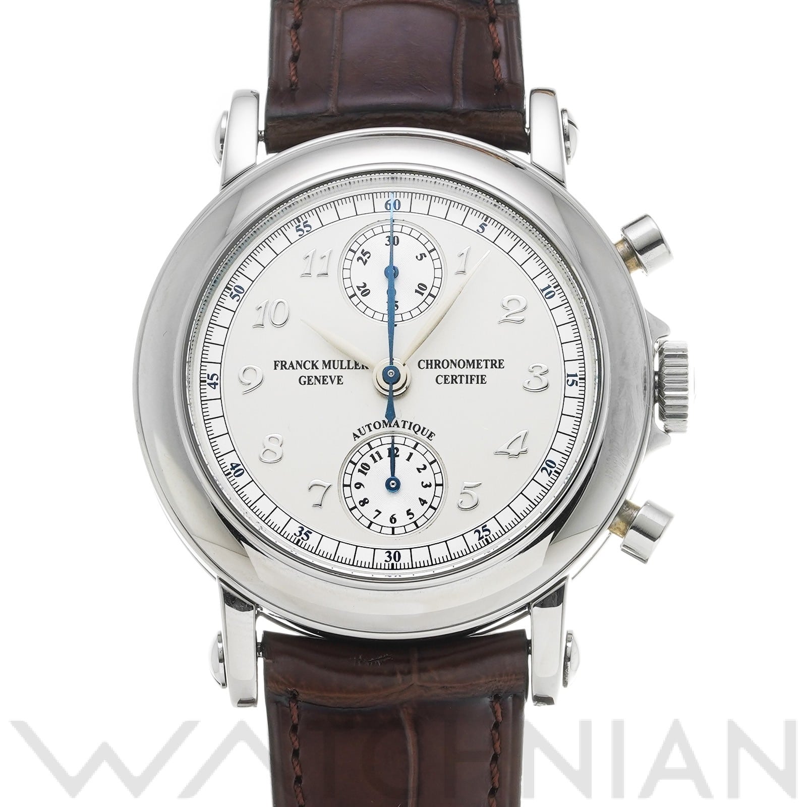 フランクミュラー ラウンド クロノグラフ クロノメーター 7000CC シルバー メンズ 時計 【中古】【wristwatch】