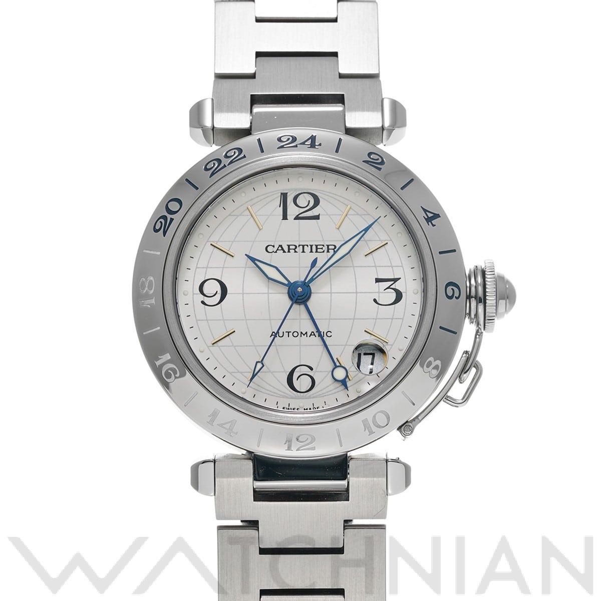カルティエ / CARTIER パシャC メリディアン GMT W31029M7 シルバー ユニセックス 時計 【中古】【wristwatch】