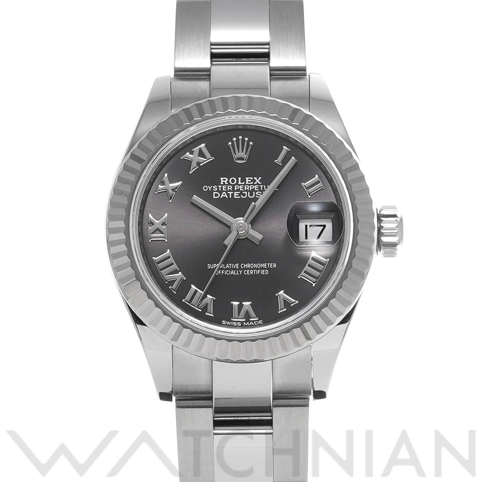 ロレックス レディ デイトジャスト 28 279174 ダークグレー レディース 時計 【中古】【wristwatch】