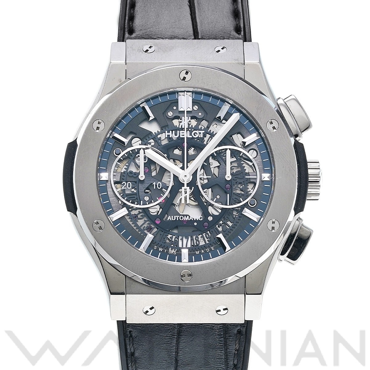 クラシックフュージョン アエロフュージョン チタニウム 525.NX.0170.LR グレー/スケルトン ウブロ HUBLOT メンズ 【中古】