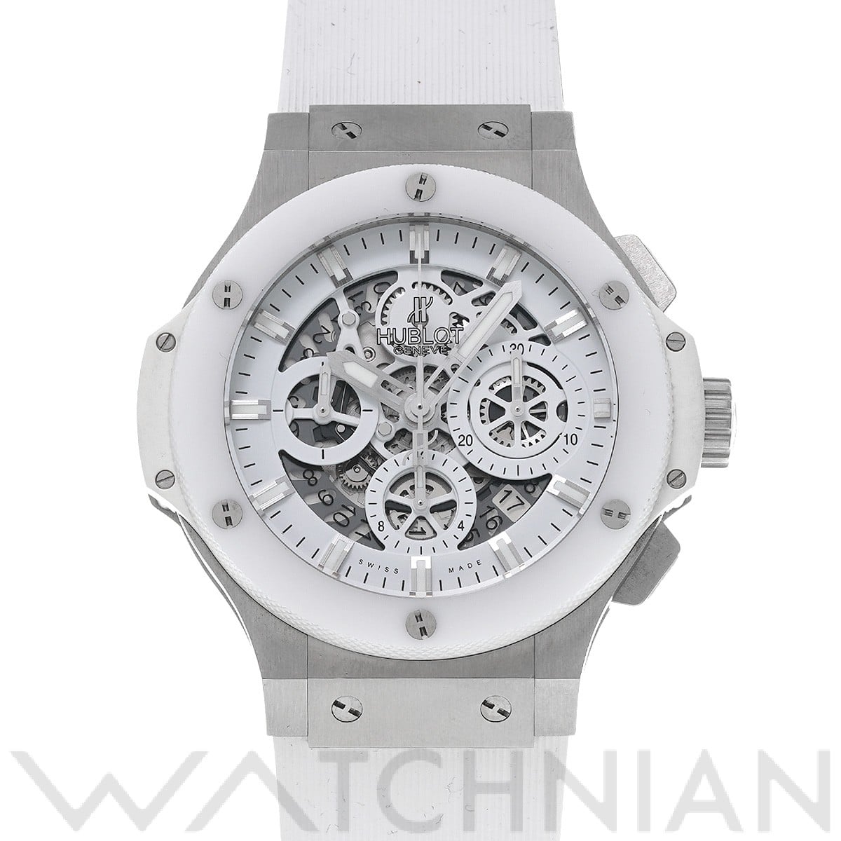 ビッグバン アエロバン オールホワイト 311.SH.2010.RW.JSM12 ホワイト ウブロ HUBLOT メンズ 【中古】