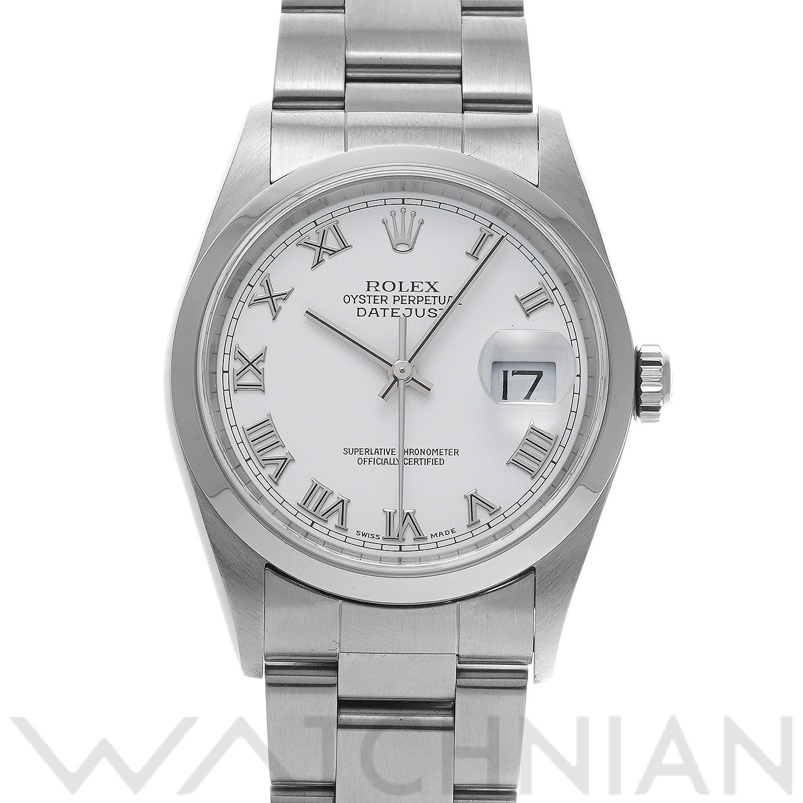 ロレックス デイトジャスト 36 16200 ホワイト メンズ 時計 【中古】【wristwatch】