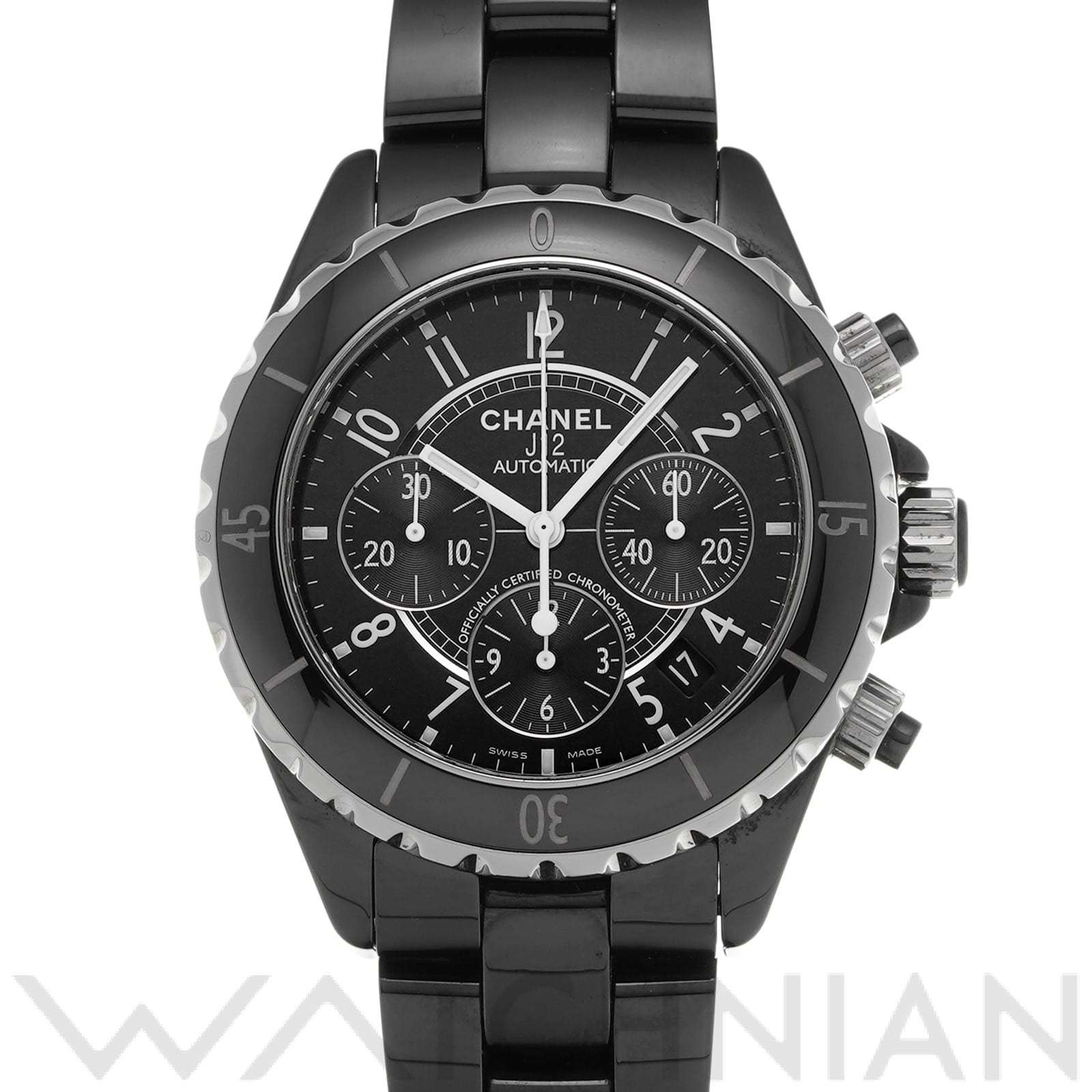シャネル / CHANEL J12 クロノグラフ 41MM H0940 ブラックラッカー メンズ 時計 【中古】【wristwatch】